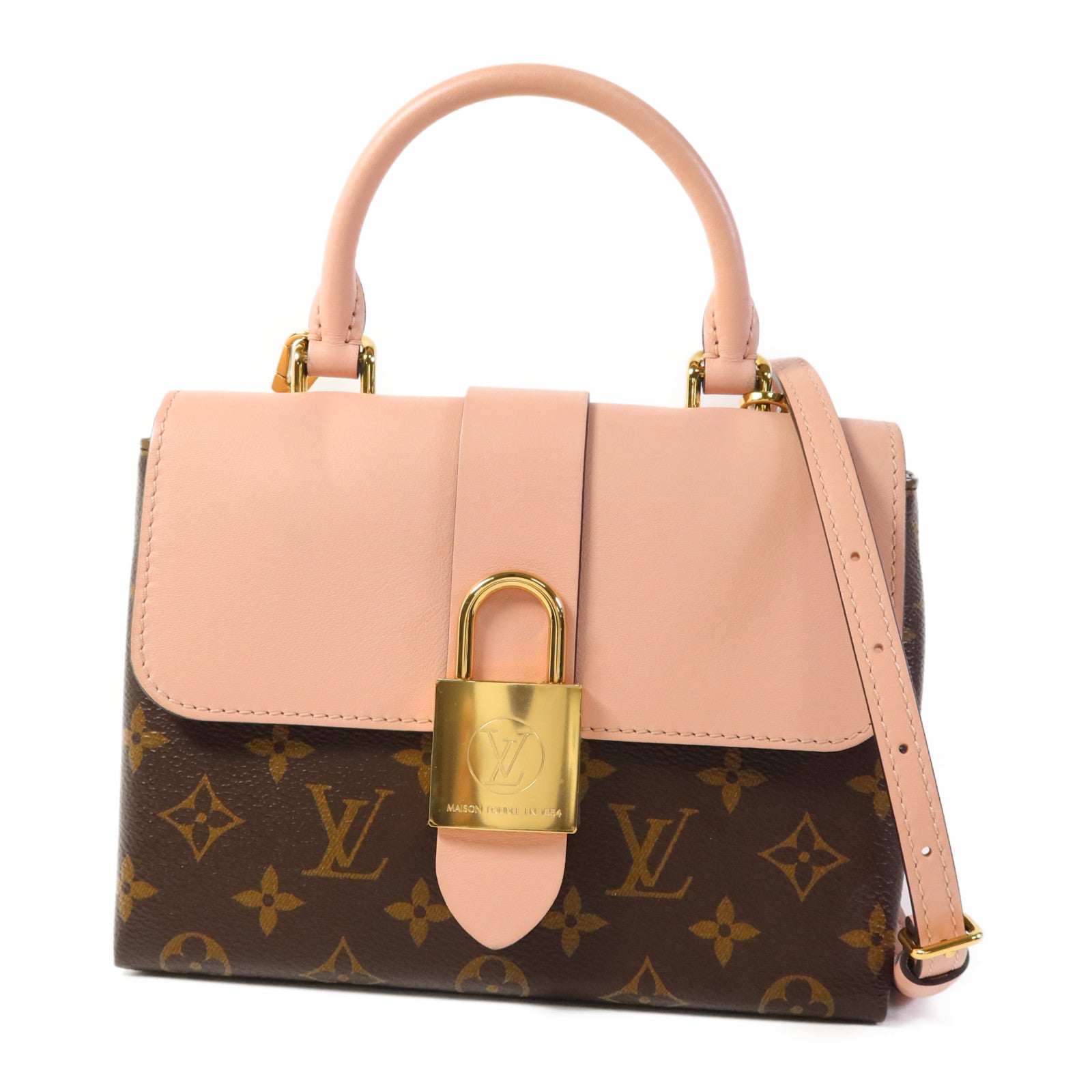 LOUIS VUITTON Monogram Locky BB金扣手挽肩背兩用袋