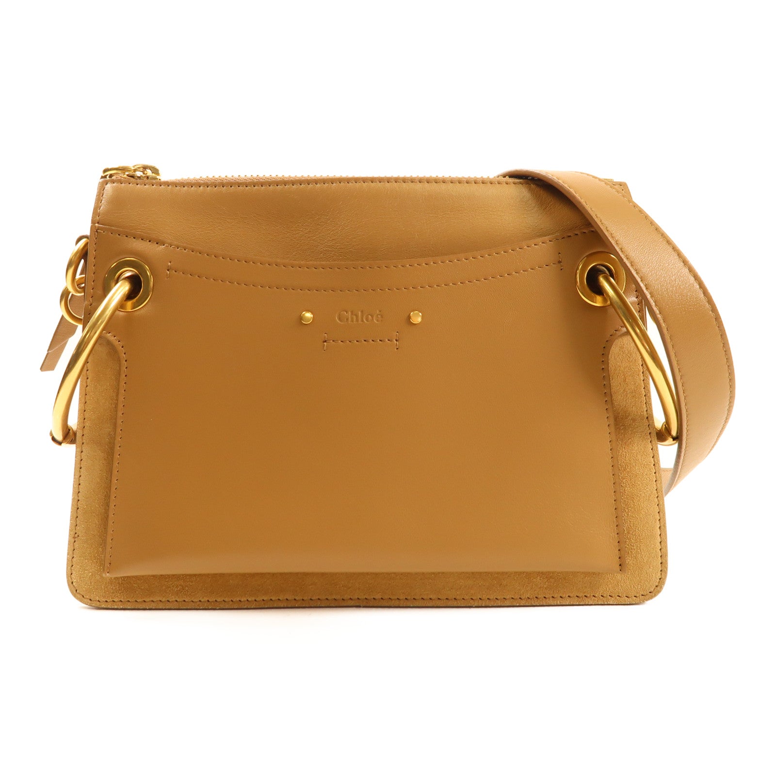 Chloe 牛皮皮革Shoulder Bag金扣肩背袋