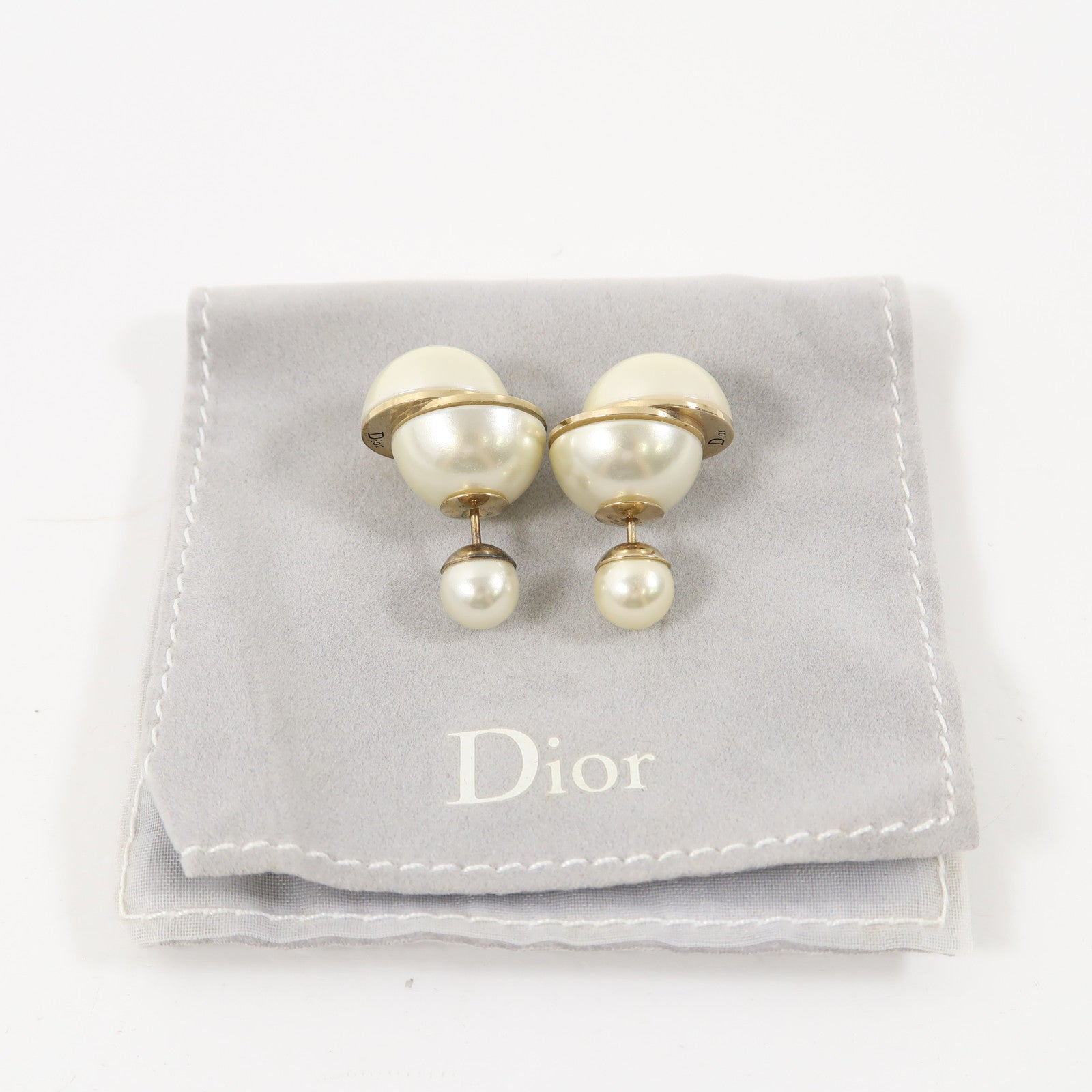 Dior 【激減優惠】金屬/PVC Earrings耳環金色/白色