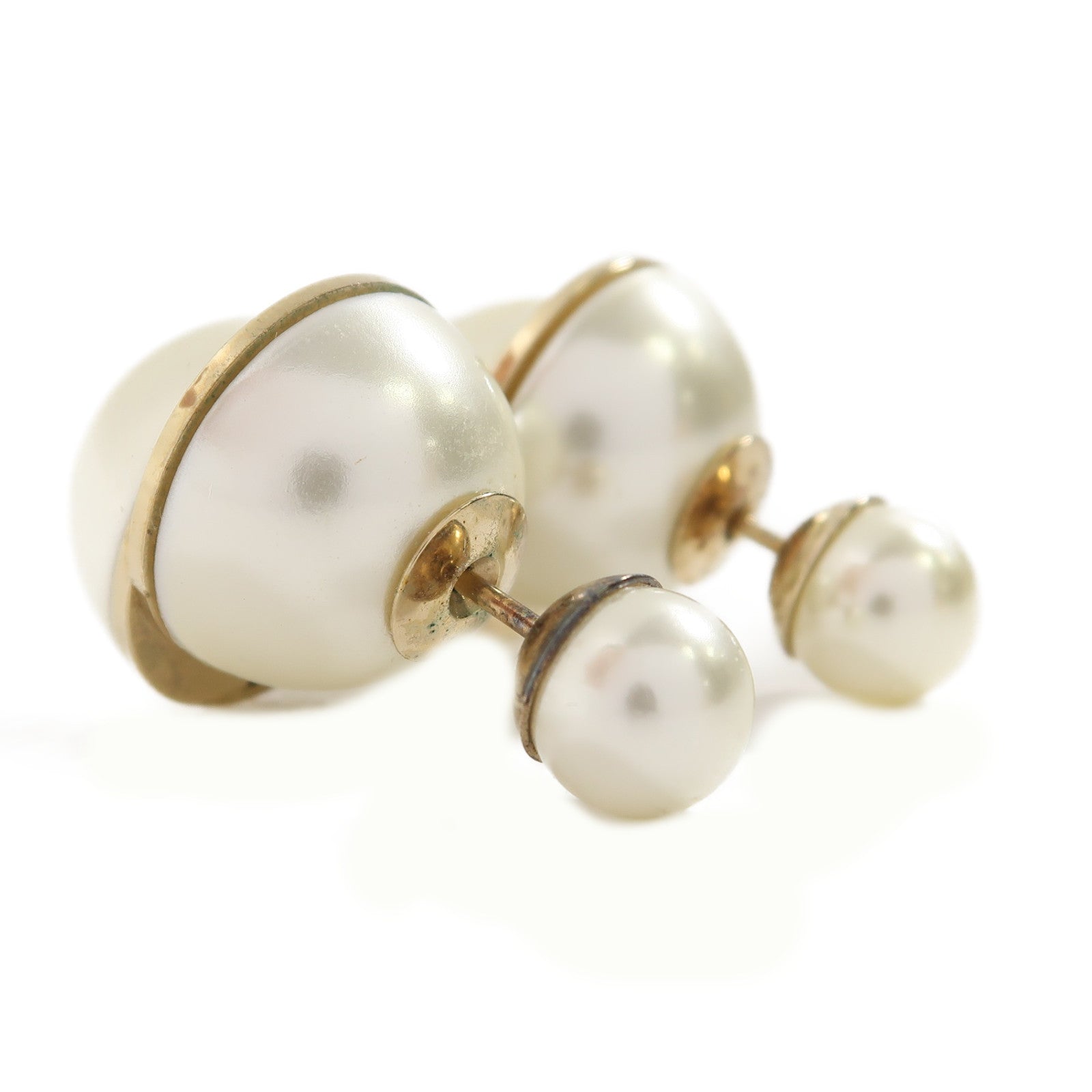 Dior 【激減優惠】金屬/PVC Earrings耳環金色/白色