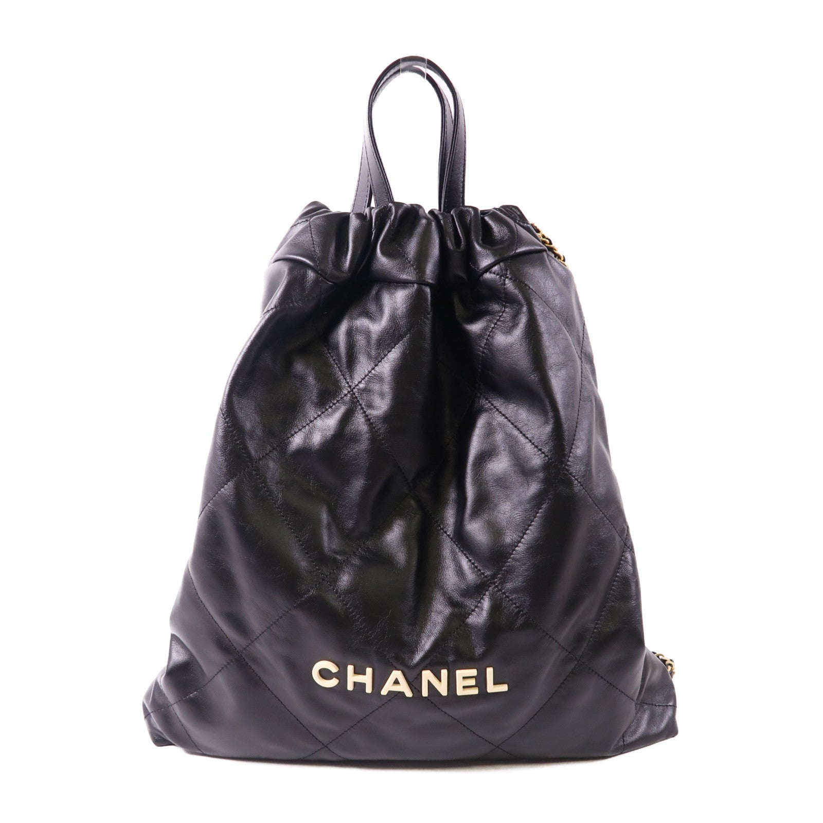 CHANEL 【激減優惠】羊皮皮革C22 BackPack金扣鏈帶背包