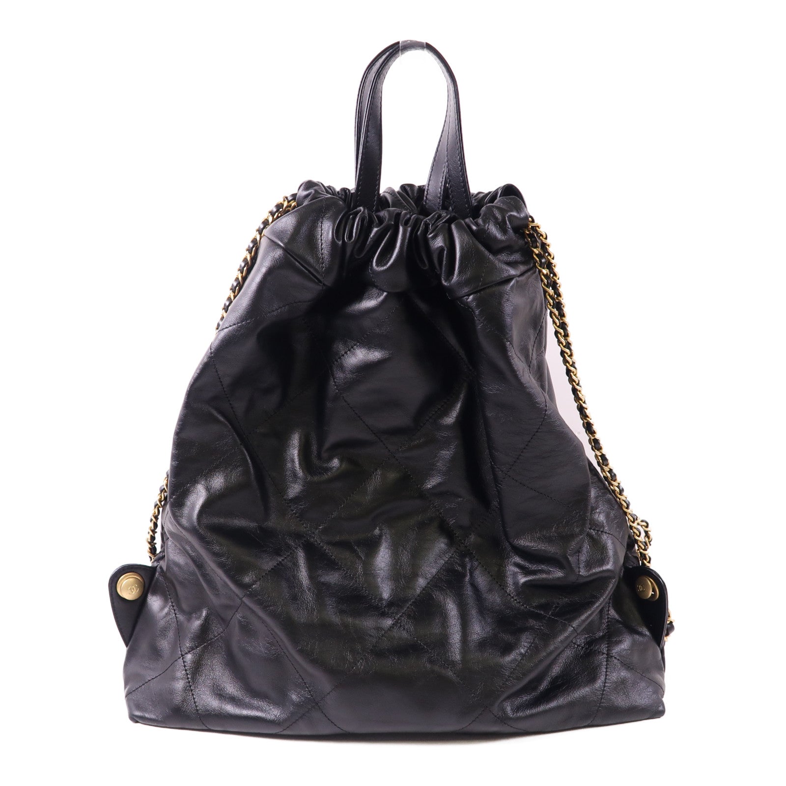 CHANEL 羊皮皮革C22 BackPack金扣鏈帶背包