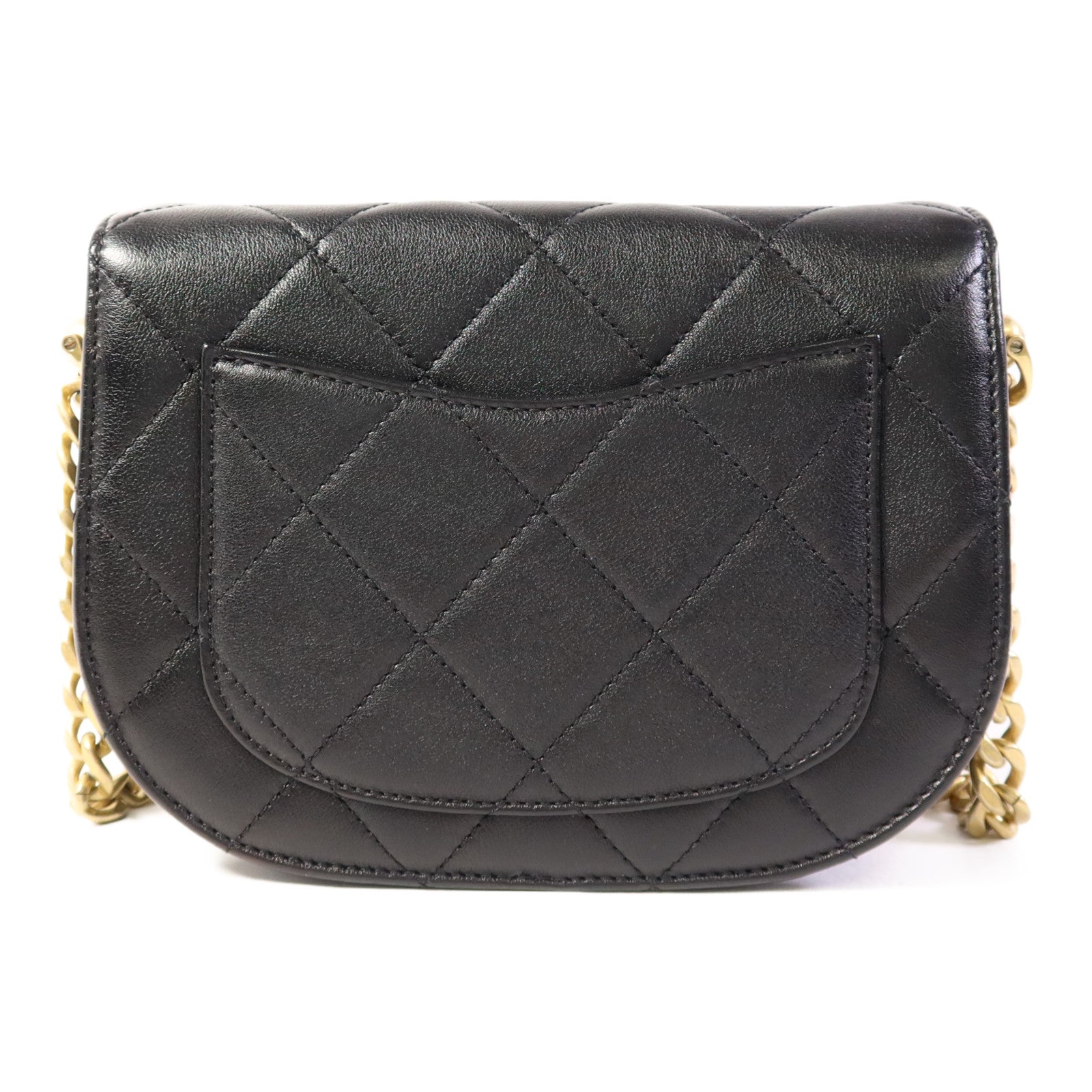 CHANEL 牛皮皮革Chain Shoulder Bag金扣鏈帶肩背袋