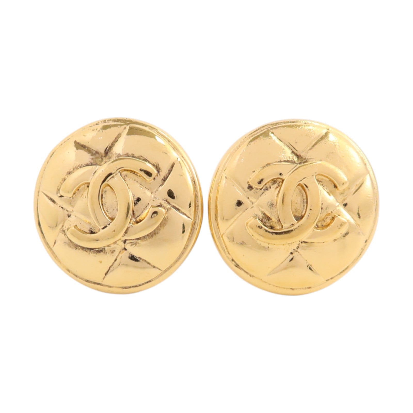 CHANEL 金屬Vintage Earring金扣耳環