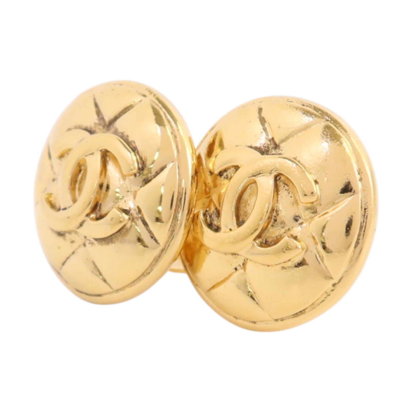 CHANEL 金屬Vintage Earring金扣耳環