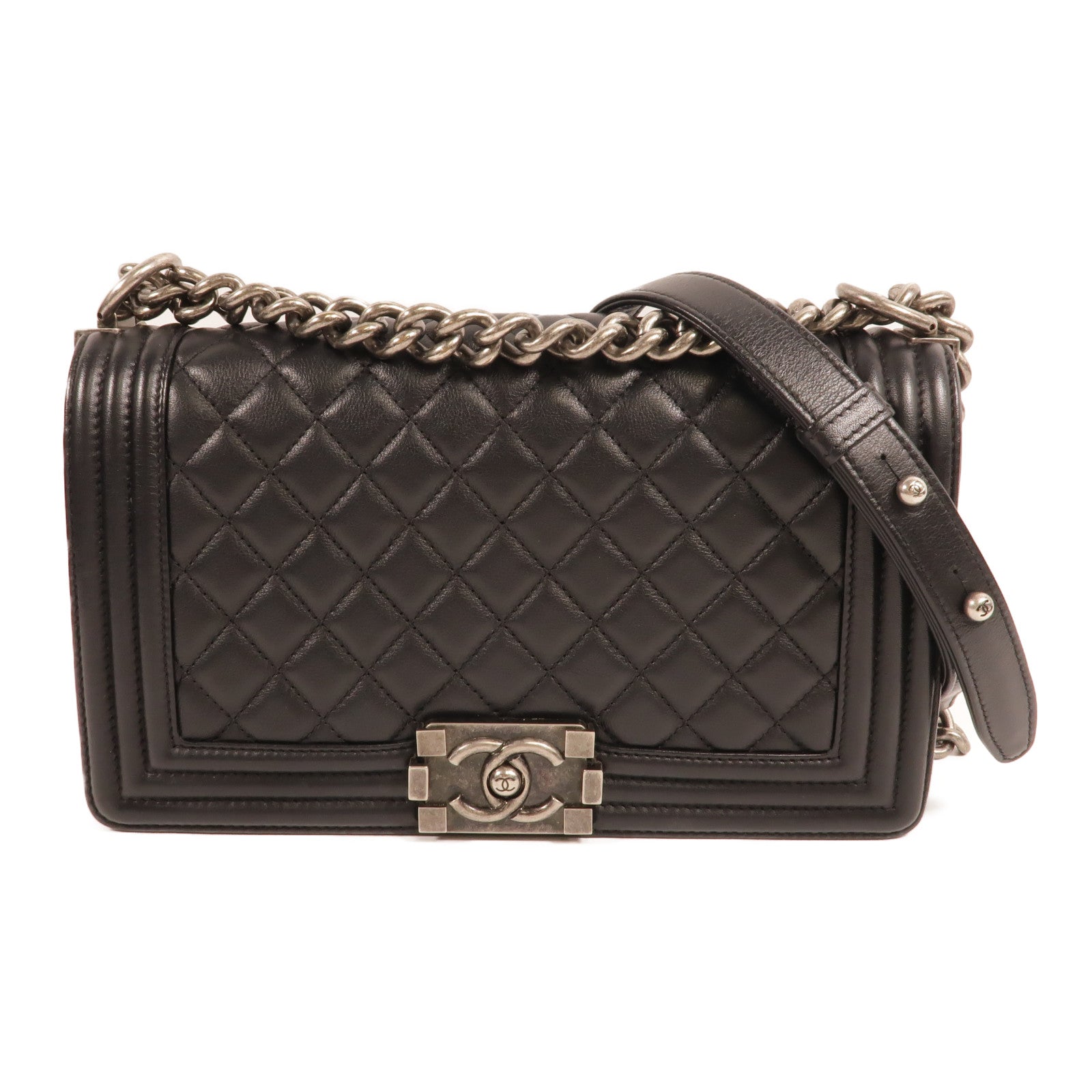 CHANEL 羊皮皮革Boy 25肩背袋