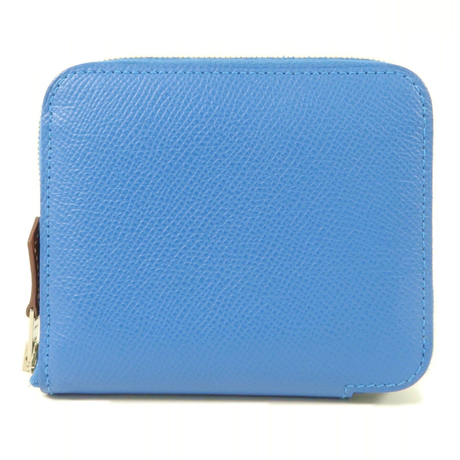 HERMES Epsom皮革Silk in Compact錢包Cobalt