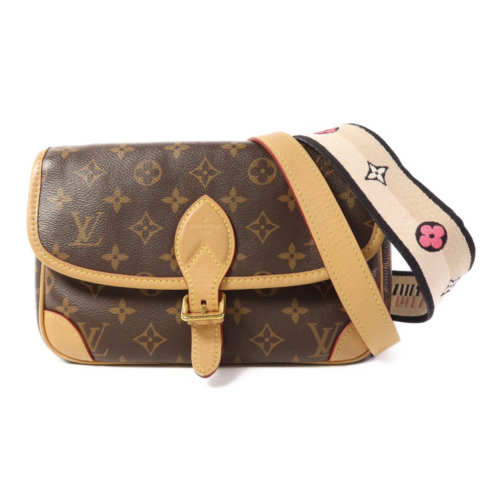 LOUIS VUITTON Monogram Diane金扣手挽肩背兩用袋