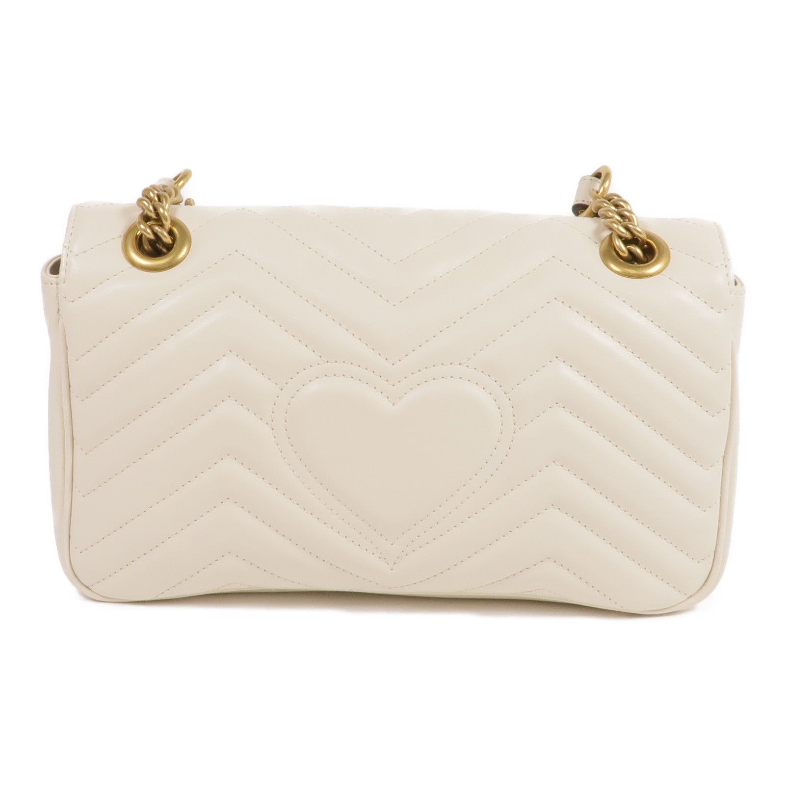 GUCCI 羊皮皮革GG Marmont金扣鏈帶肩背袋