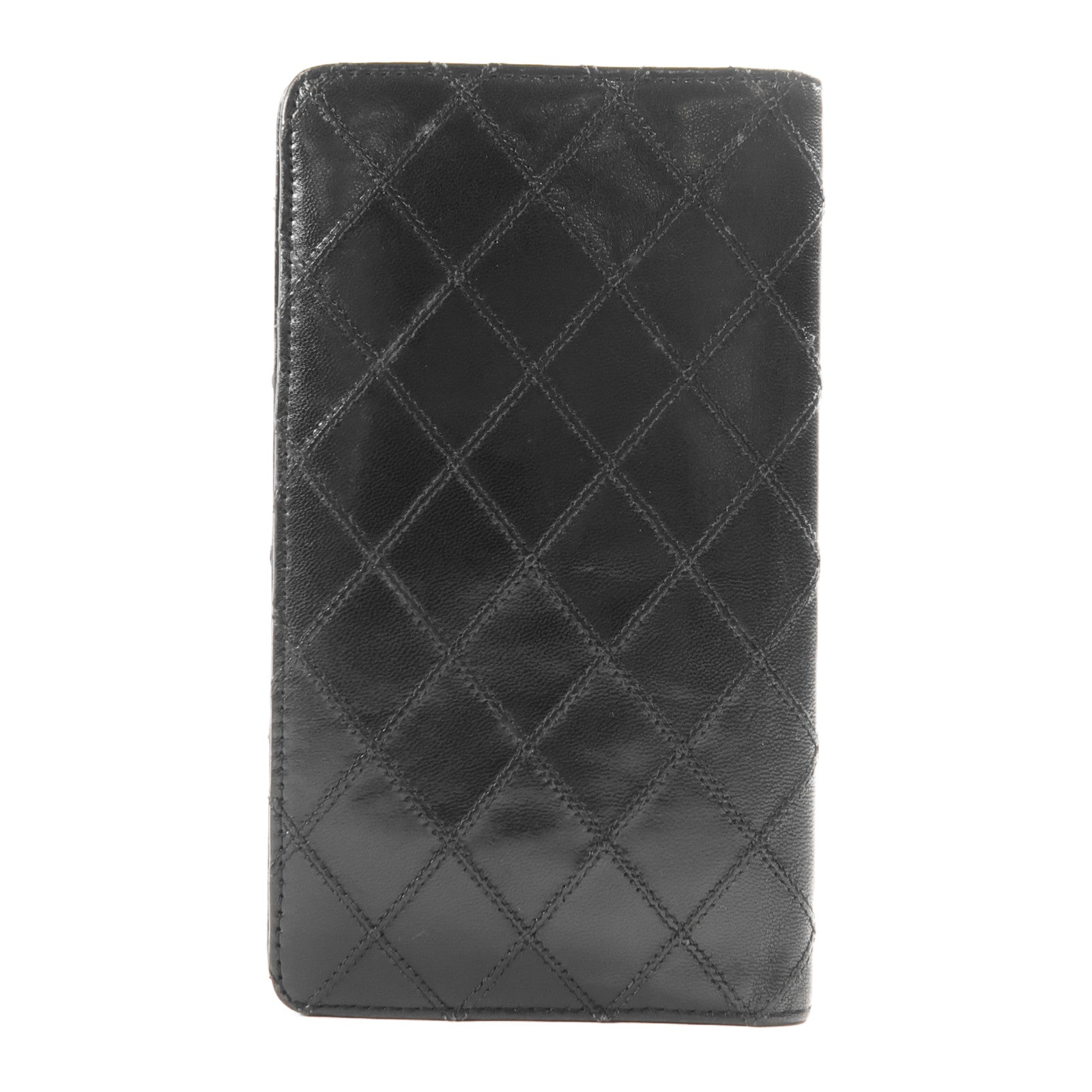 CHANEL 牛皮皮革Long Wallet銀扣長錢包