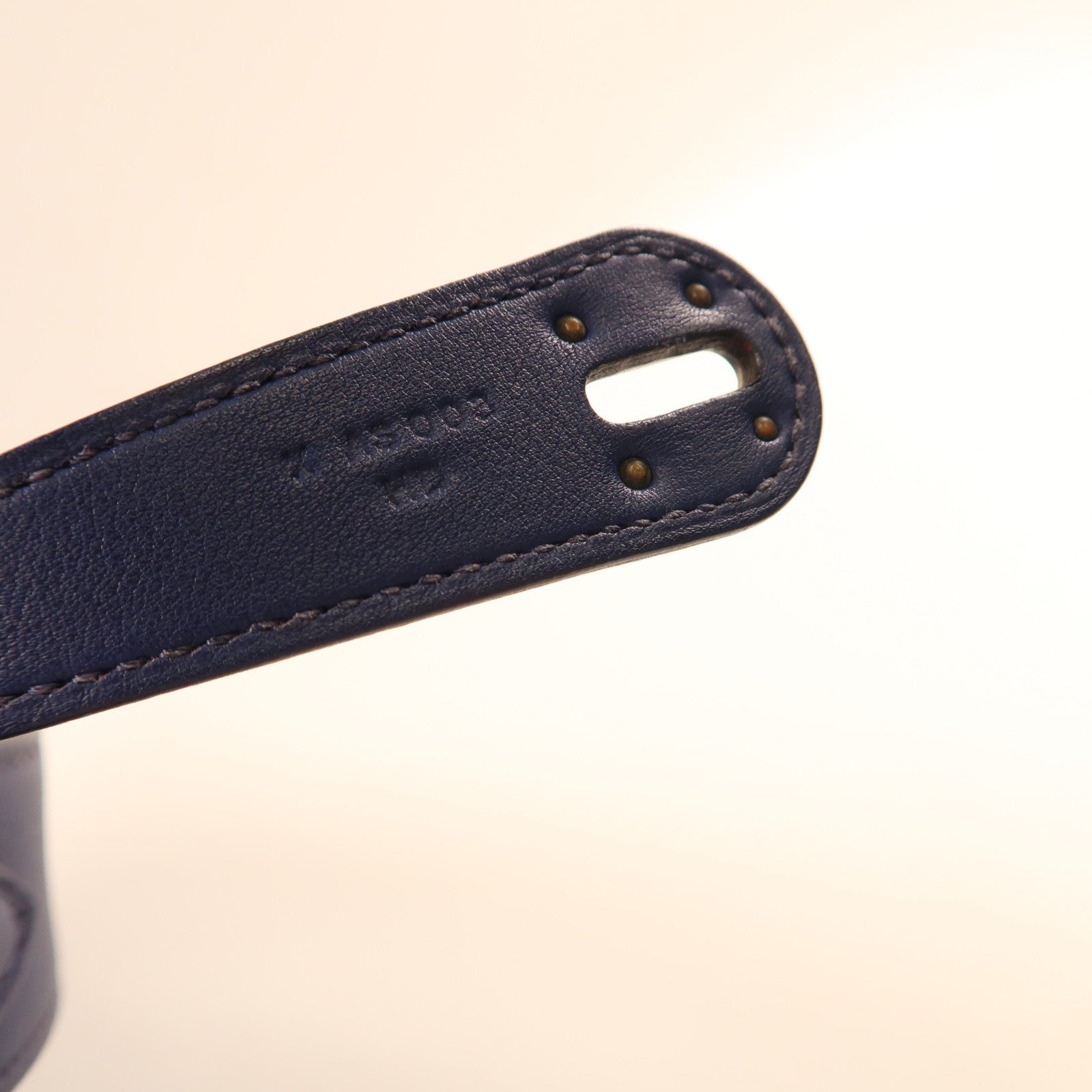 HERMES PHW Lindy 30 2Way Shoulder Hand Bag  Vaux Swift Leather Blue Indigo