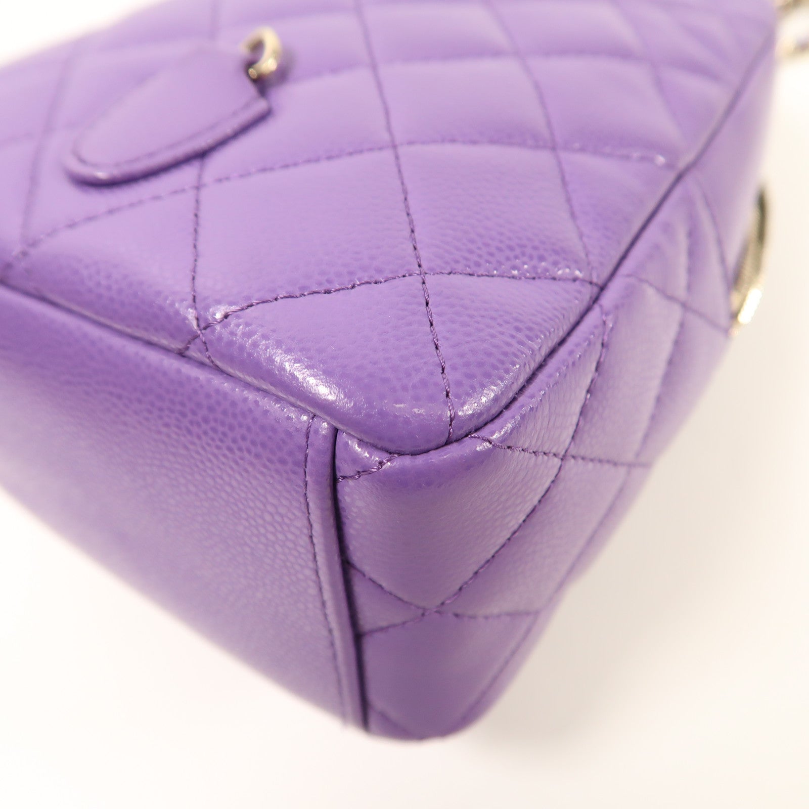 CHANEL 牛皮皮革Rucksack金扣鏈帶背包