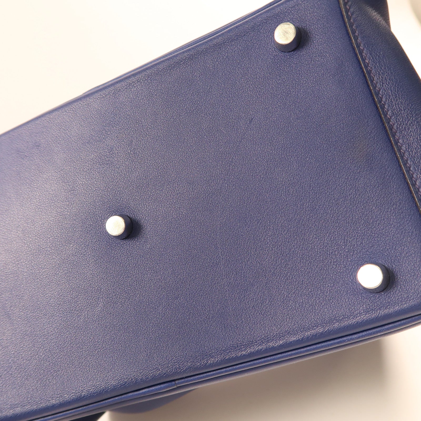 HERMES PHW Lindy 30 2Way Shoulder Hand Bag  Vaux Swift Leather Blue Indigo