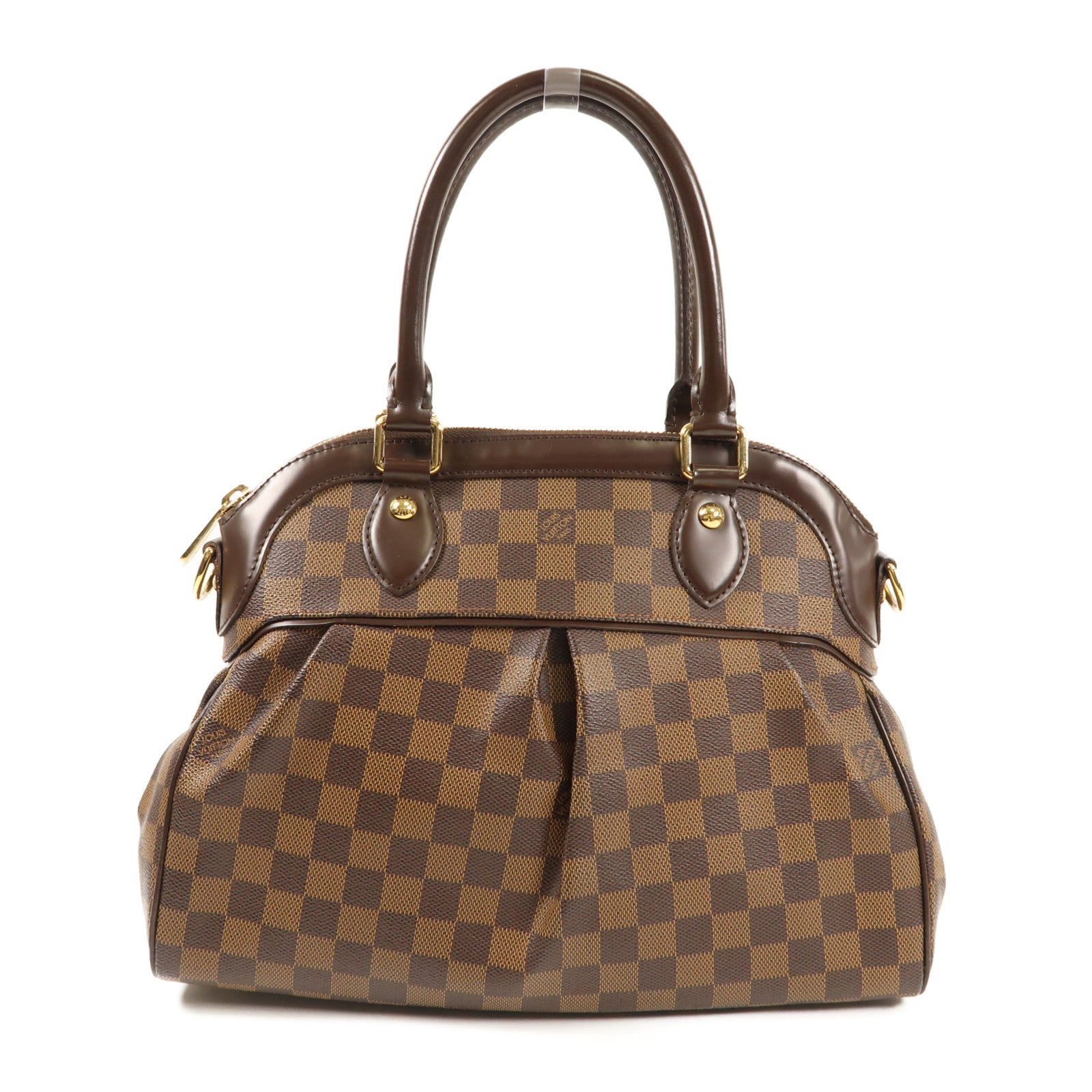 LOUIS VUITTON 【激減優惠】Damier Trevi金扣手挽肩背兩用袋