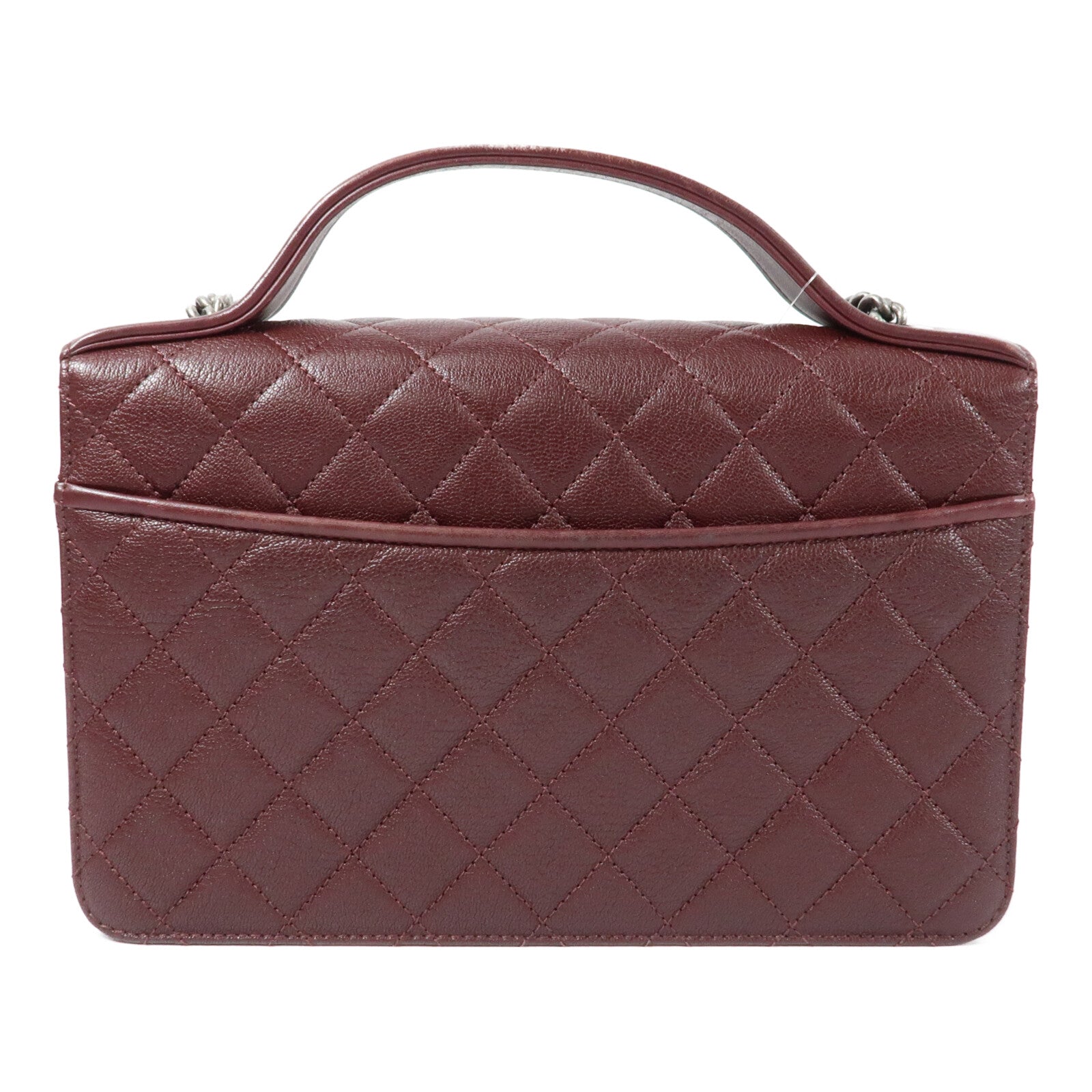 CHANEL 牛皮皮革CC University Flap Bag鏈帶手挽肩背兩用袋