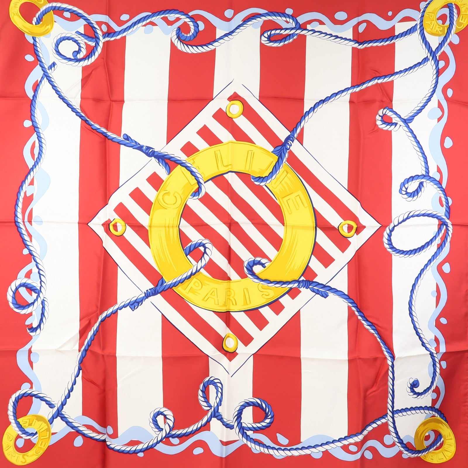 CELINE 【激減優惠】絲質Scarf絲巾紅色