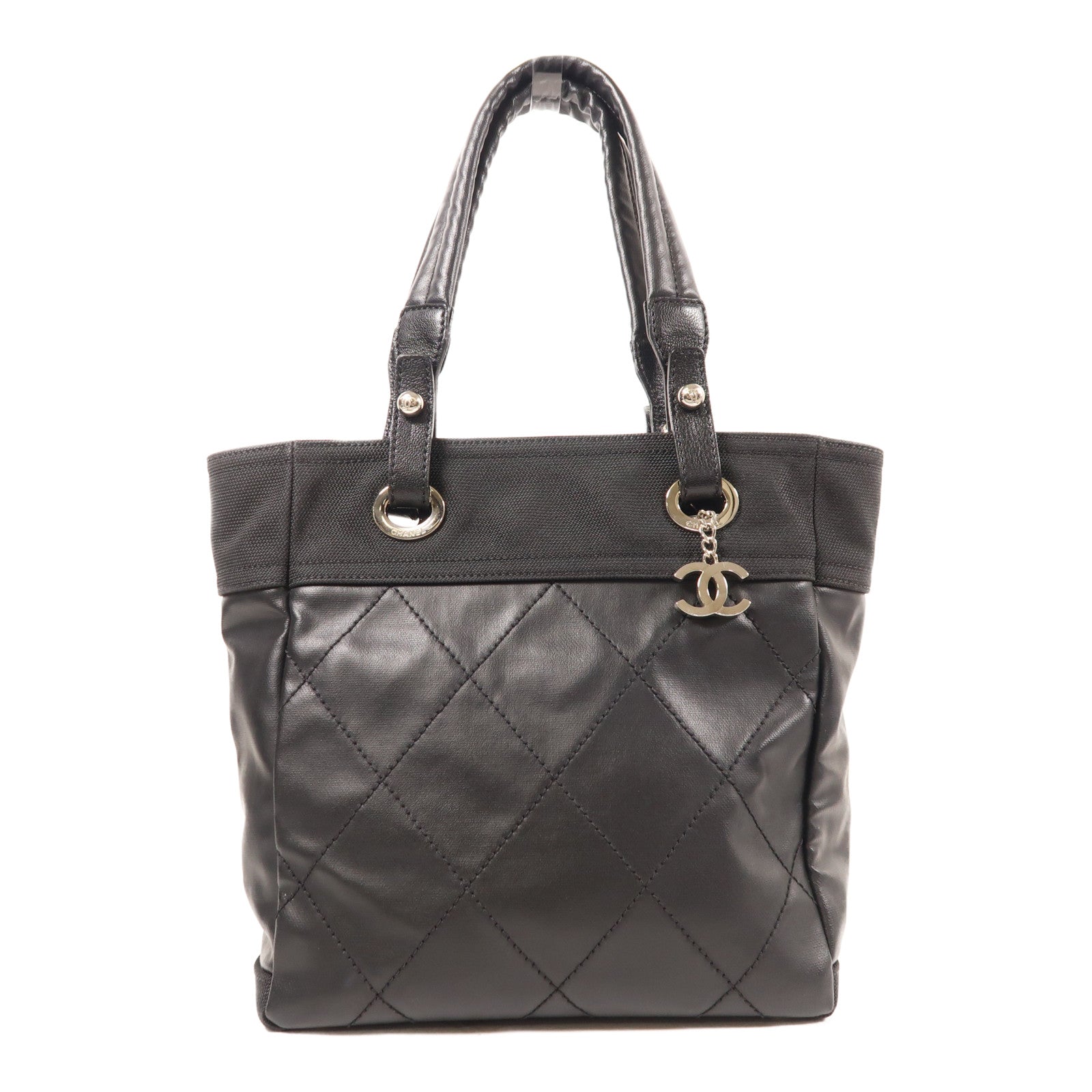 CHANEL 牛皮皮革Shoulder Bag銀扣肩背袋