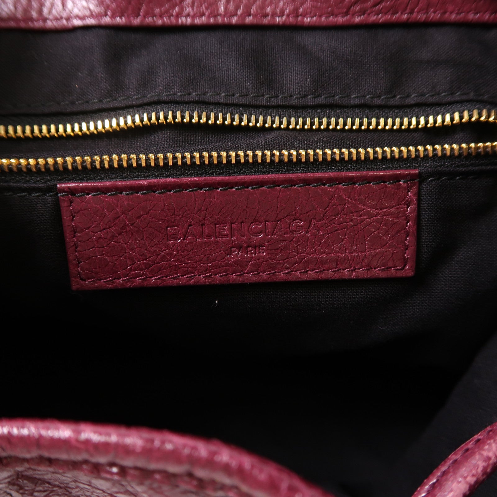 BALENCIAGA GHW BackPack Rucksack Calfskin Leather 407547 Red