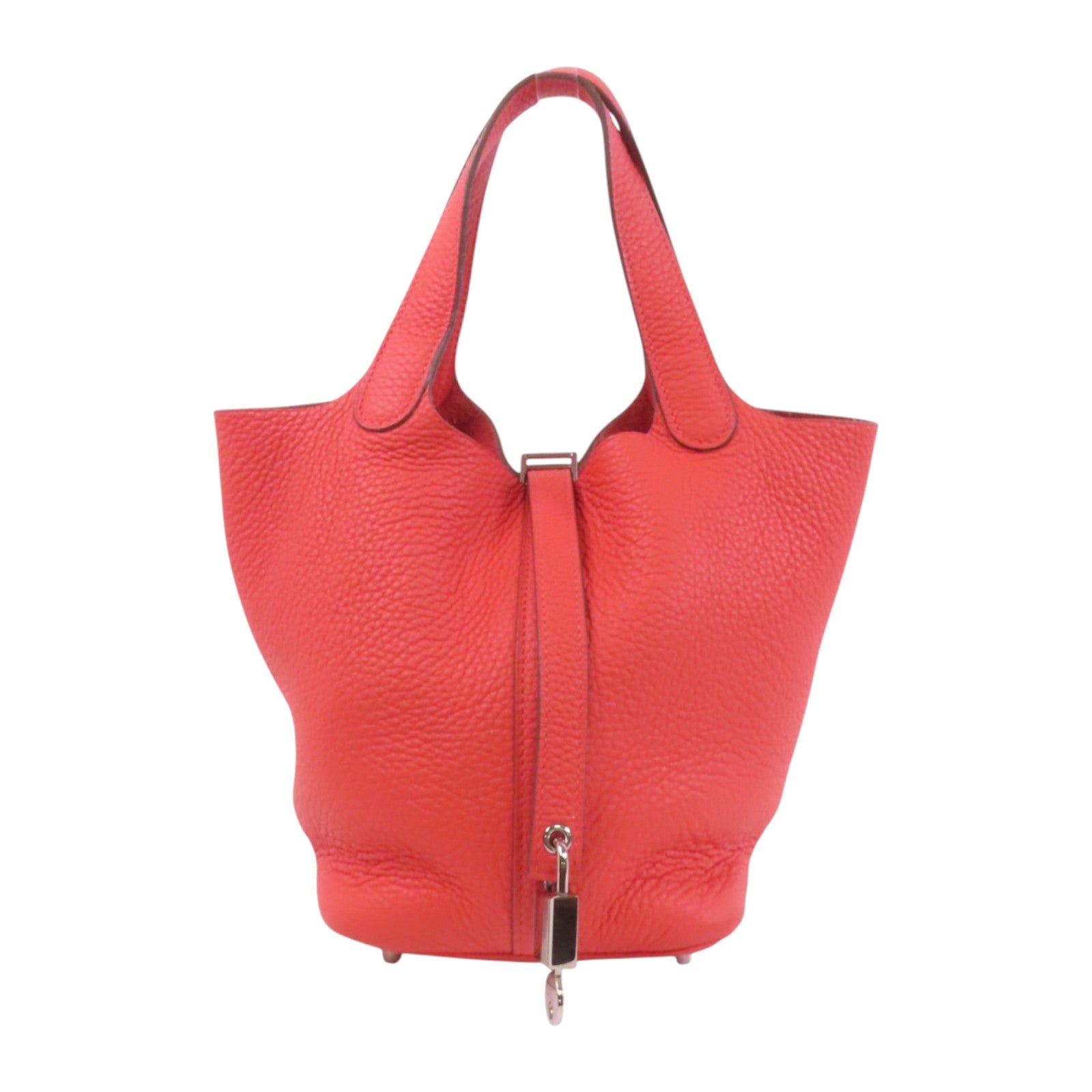 HERMES Clemence皮革Picotin PM銀扣手挽袋