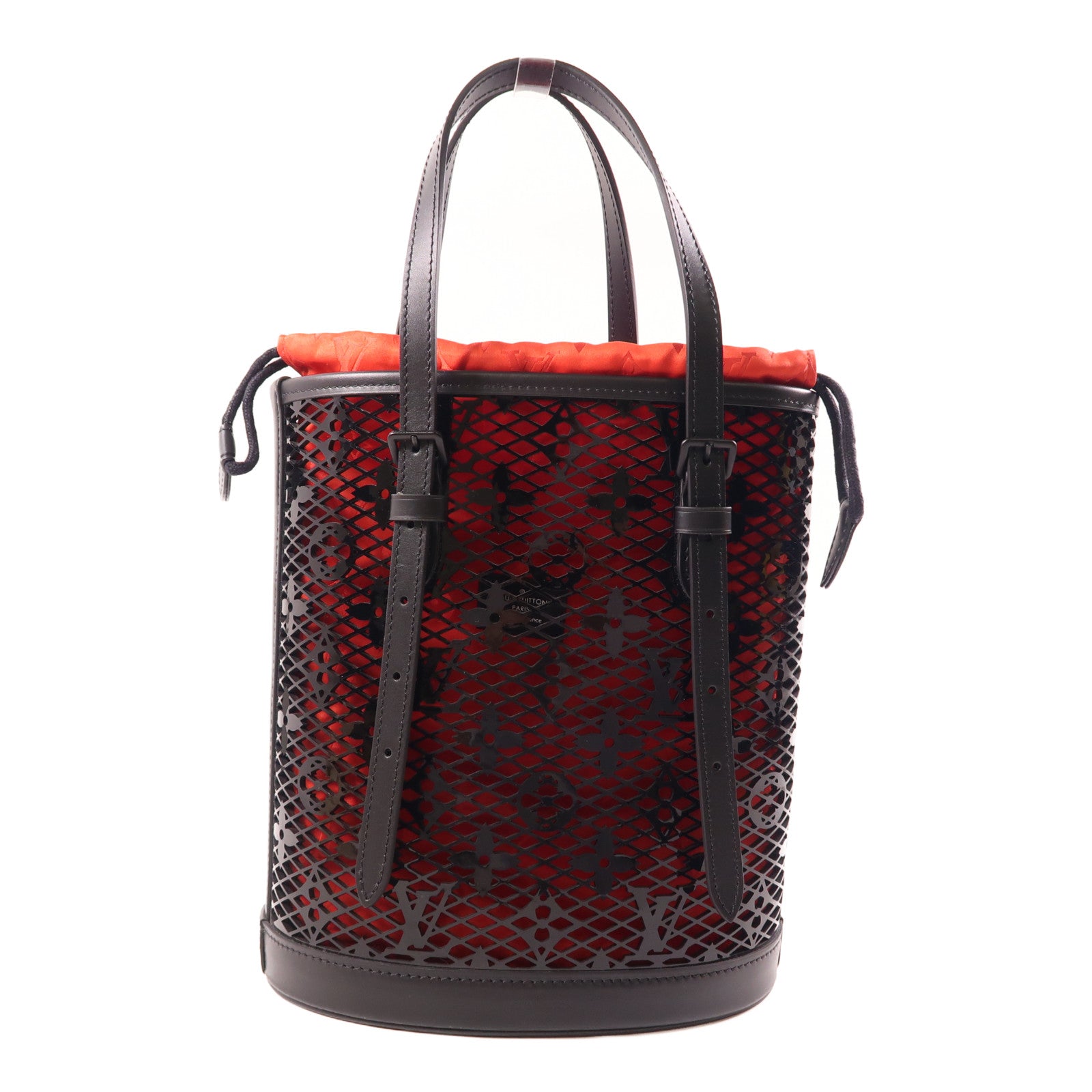 LOUIS VUITTON 漆皮皮革Lace Bucket PM肩背袋