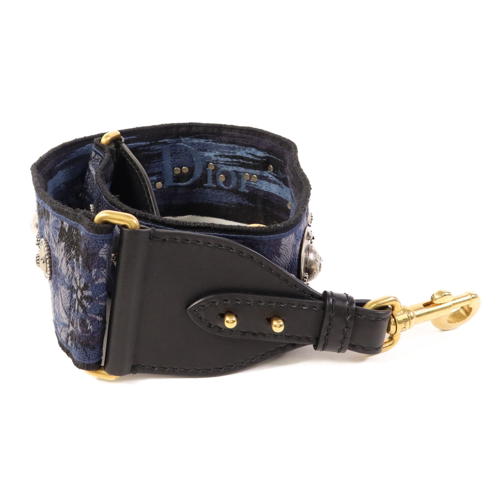 Dior 棉質/金屬Strap銀扣掛飾