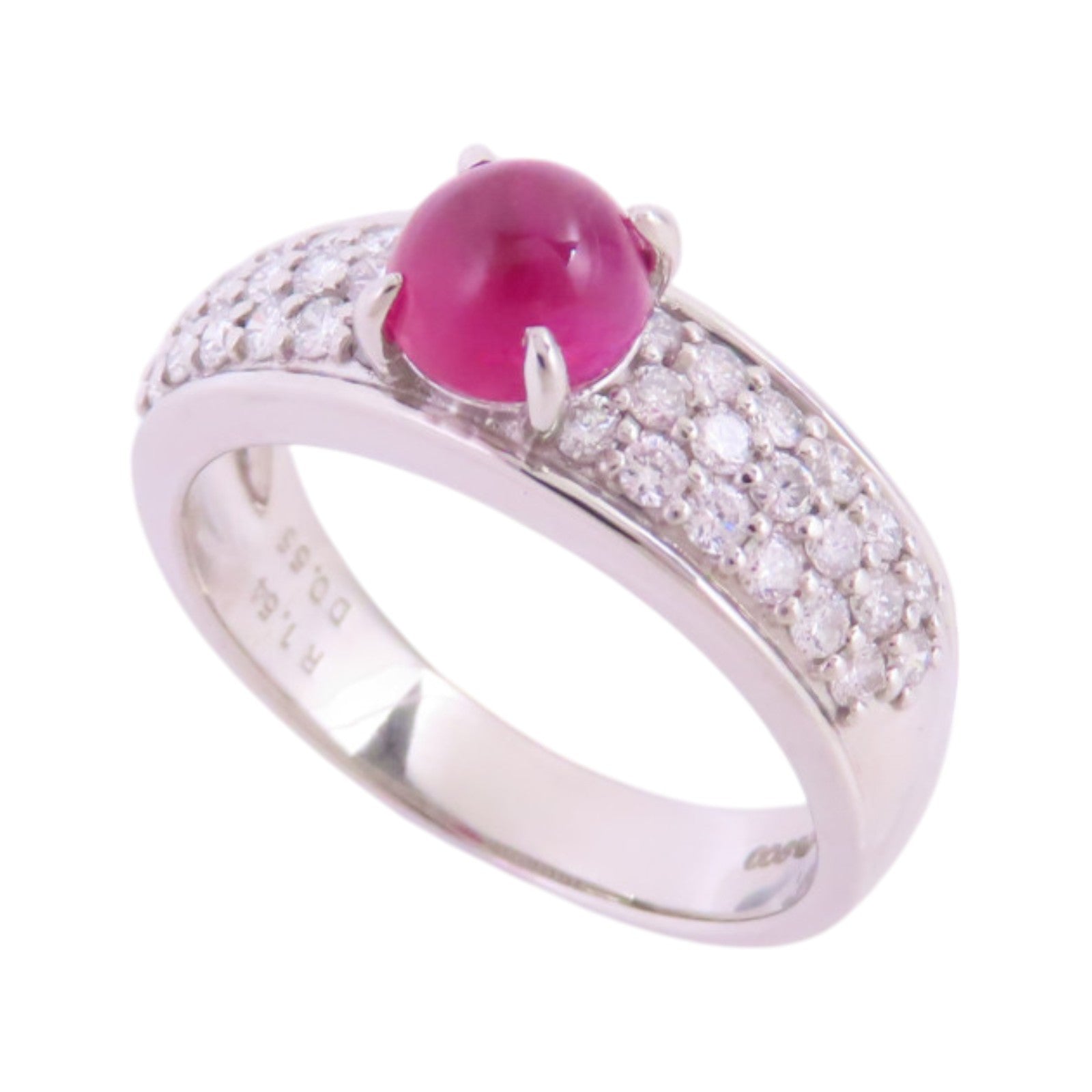 JEWELRY (PRICE DOWN) Ruby Diamond Ring US#6.75 PT900 Platinum