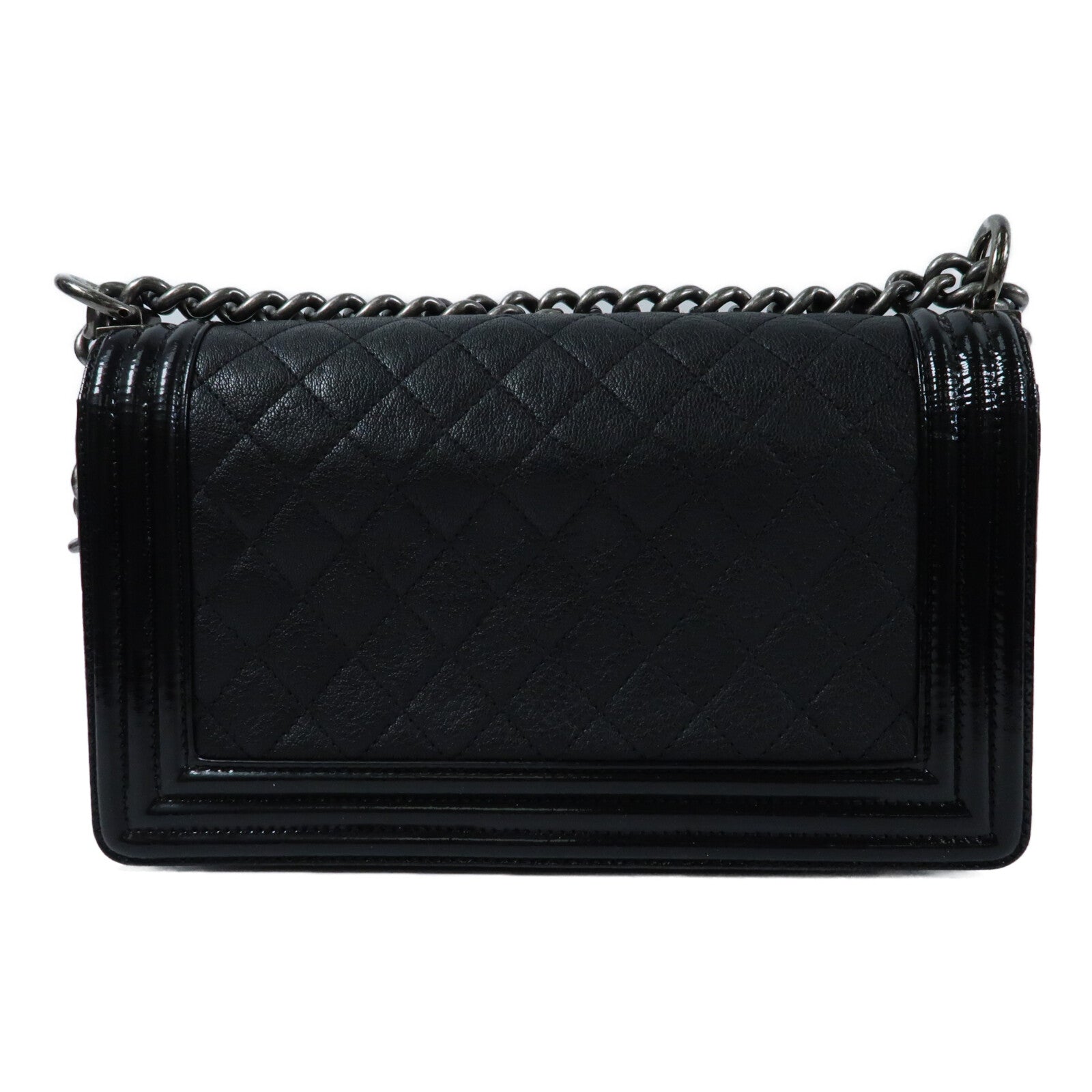 CHANEL 牛皮皮革Boy 25鏈帶肩背袋