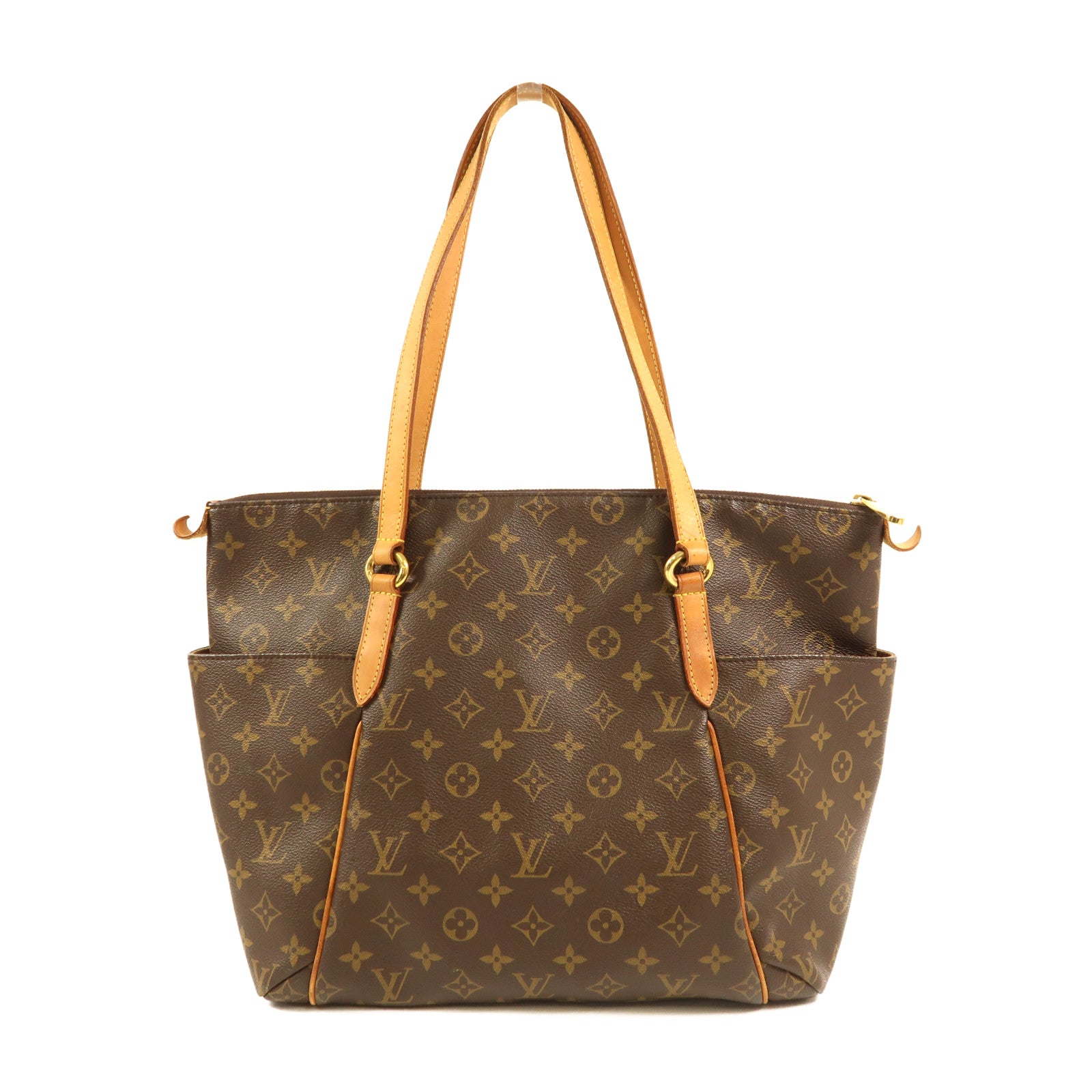 LOUIS VUITTON Monogram Totally MM金扣肩背袋棕色