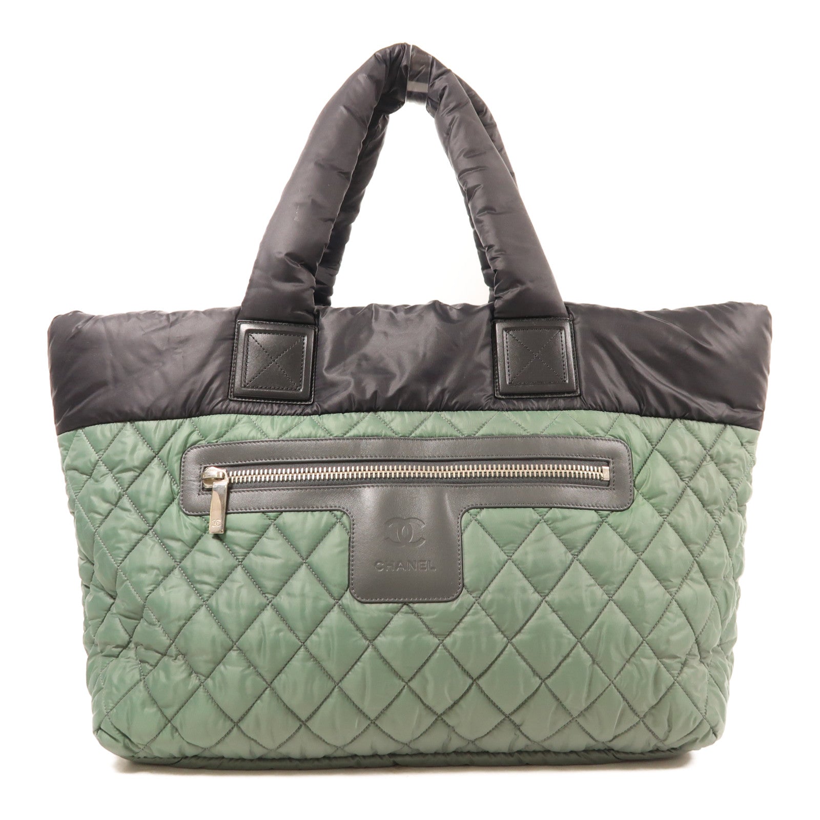 CHANEL 尼龍Coco Cocoon銀扣肩背袋