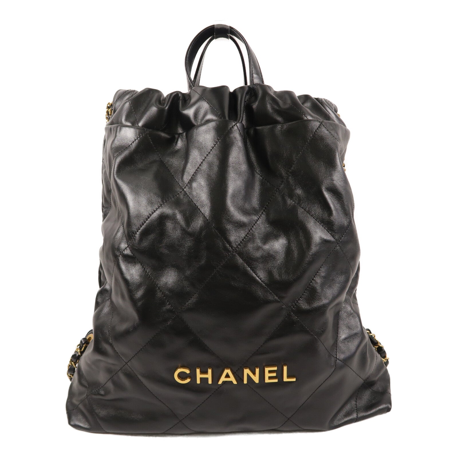 CHANEL 牛皮皮革Chanel 22 Backpack鏈帶背包