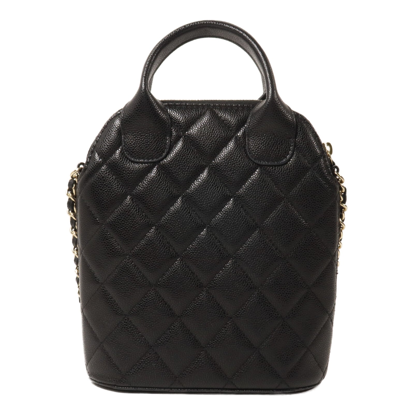 CHANEL 牛皮皮革Top Handle Clutch Bag鏈帶手挽肩背兩用袋
