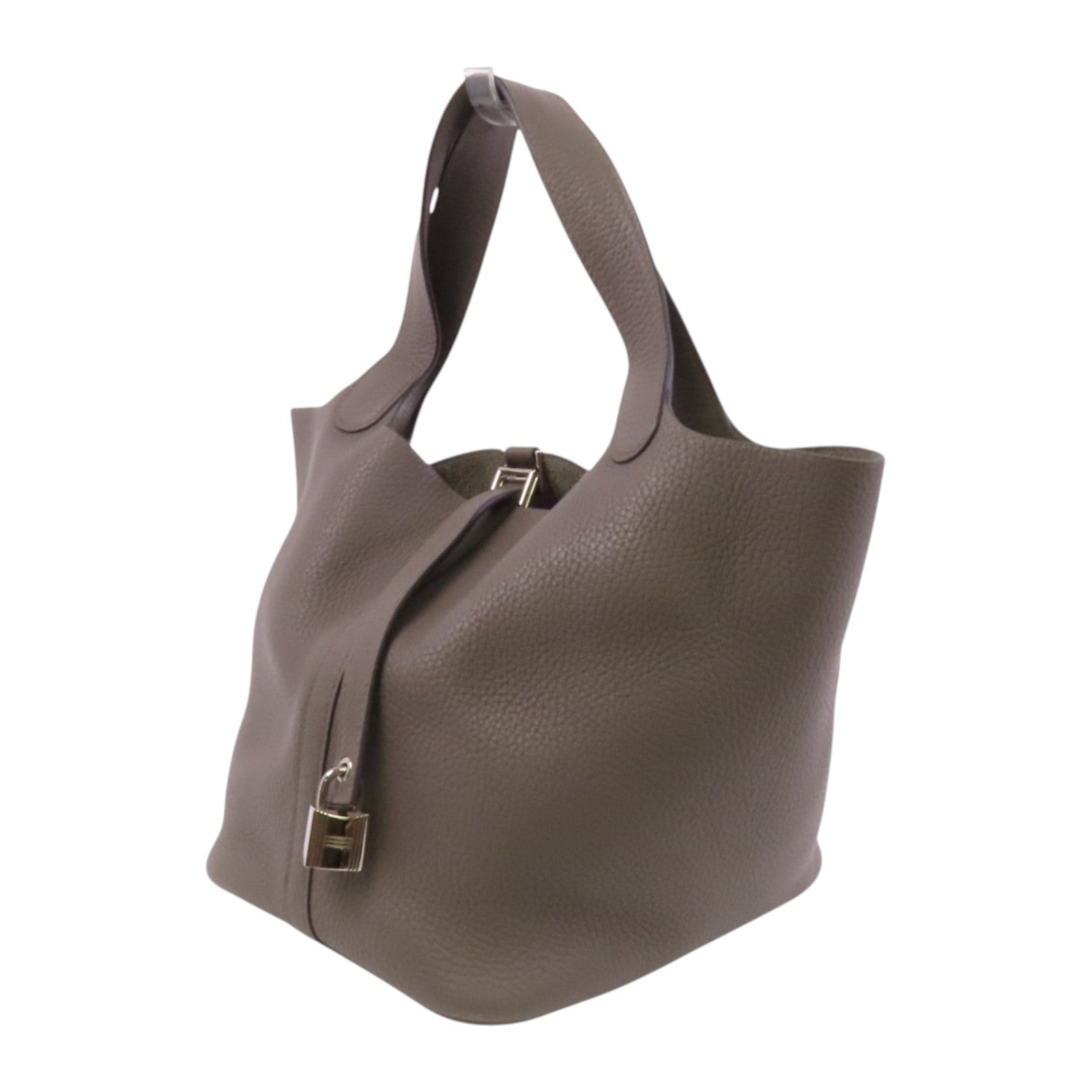 HERMES Clemence皮革Picotin MM銀扣手挽大