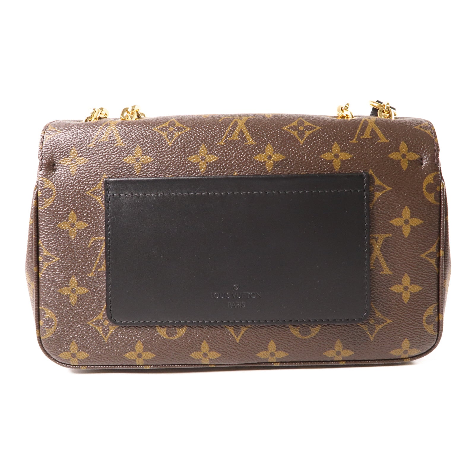 LOUIS VUITTON Monogram Marceau金扣鏈帶肩背袋棕色