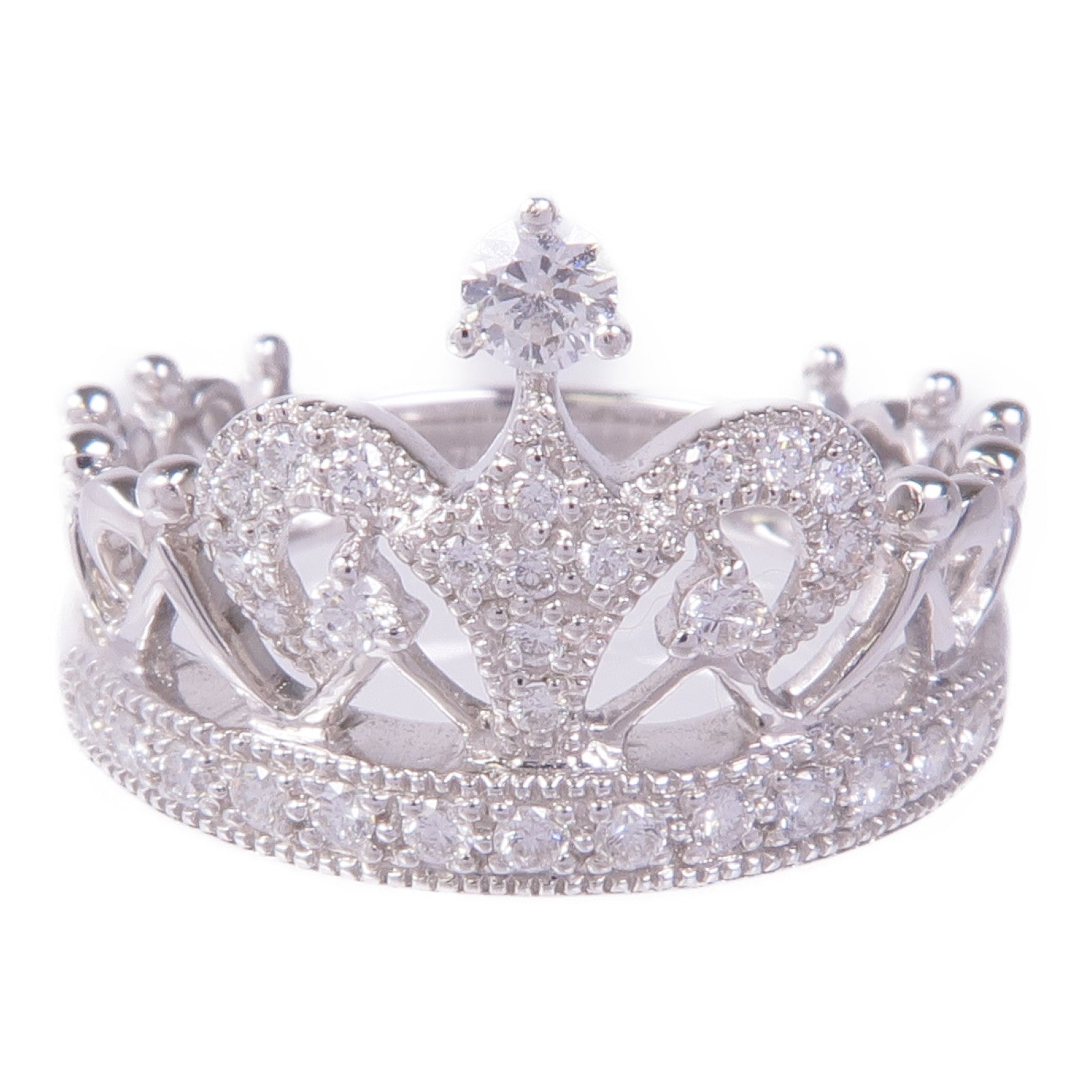 JEWELRY 【激減優惠】18K白金Diamond Ring鑽石戒指US#5.25