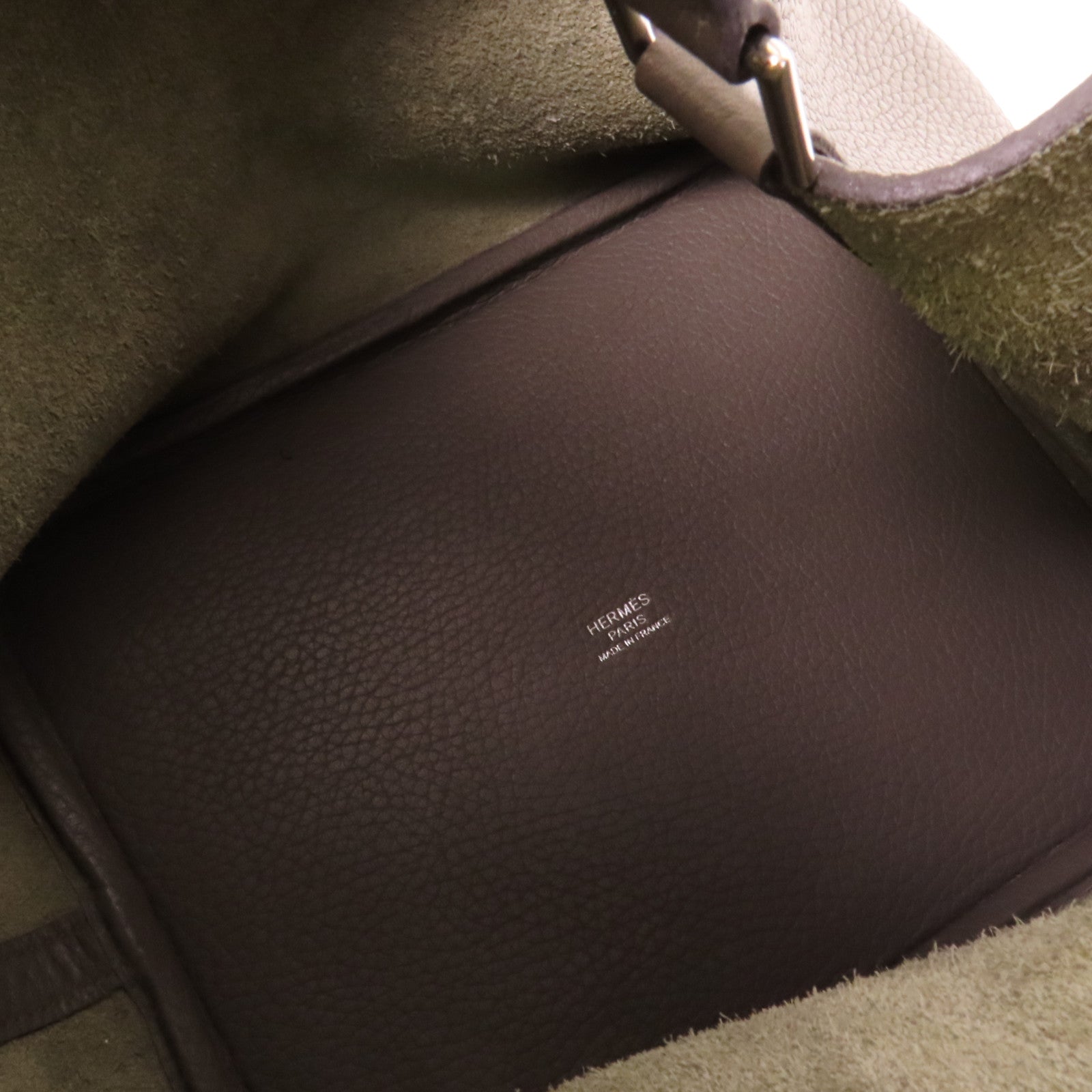 HERMES Clemence皮革Picotin MM銀扣手挽大