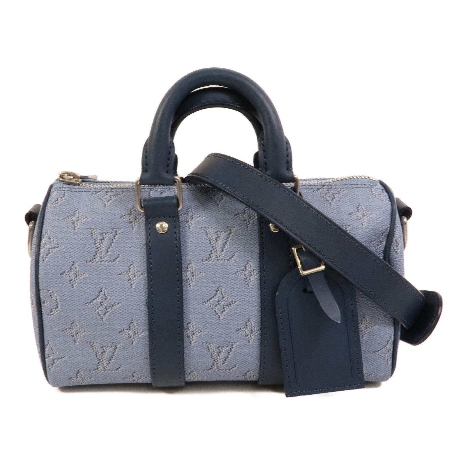 LOUIS VUITTON Monogram Heritage Keepall Bandouliere 25銀扣手挽肩背兩用袋