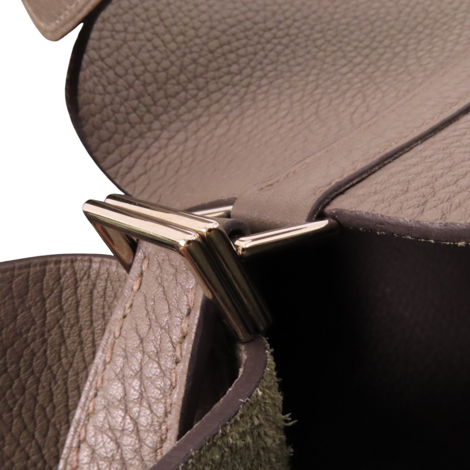 HERMES Clemence皮革Picotin MM銀扣手挽大