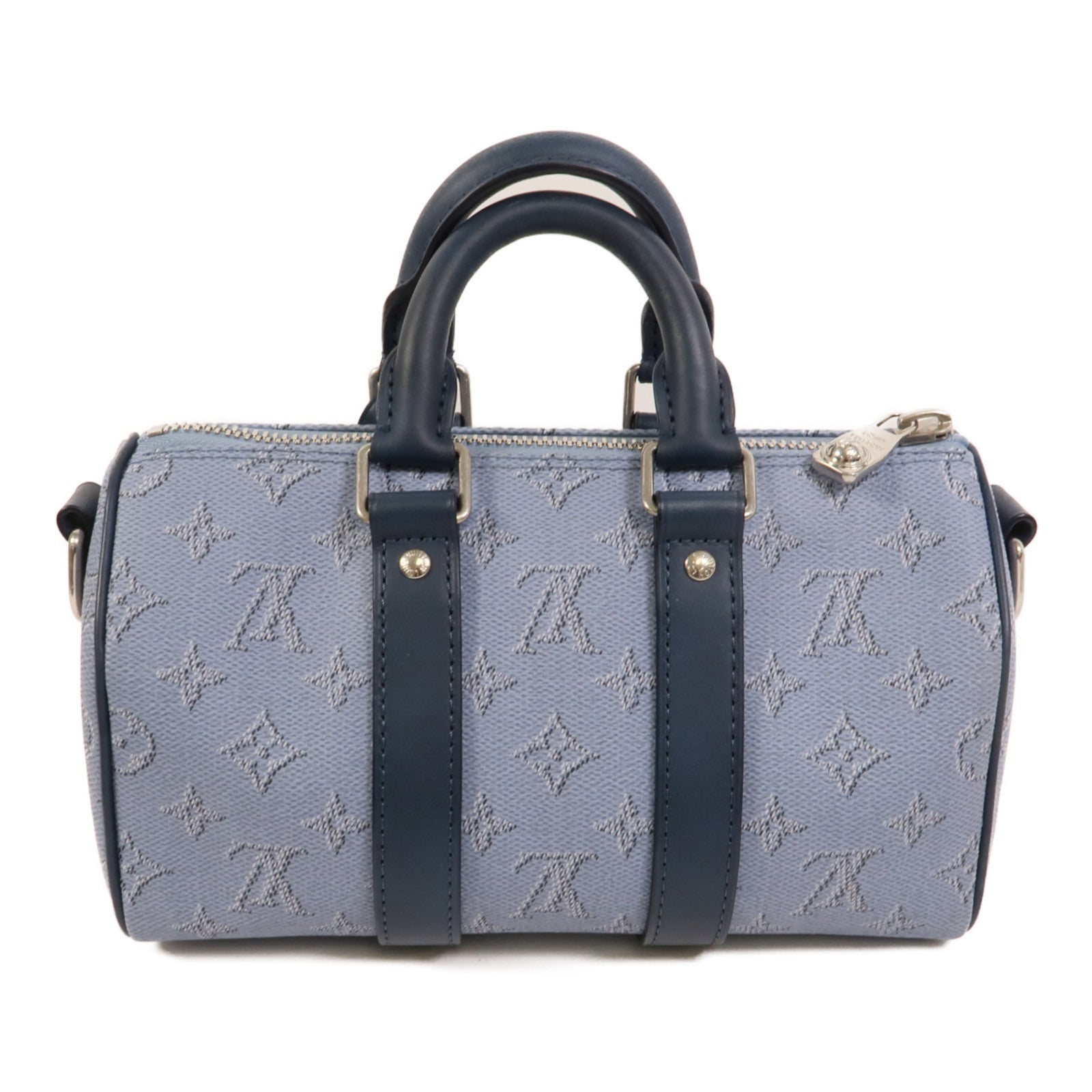 LOUIS VUITTON Monogram Heritage Keepall Bandouliere 25銀扣手挽肩背兩用袋