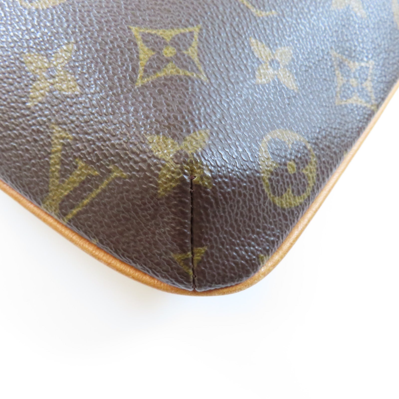LOUIS VUITTON Monogram Particion金扣手拿包棕色
