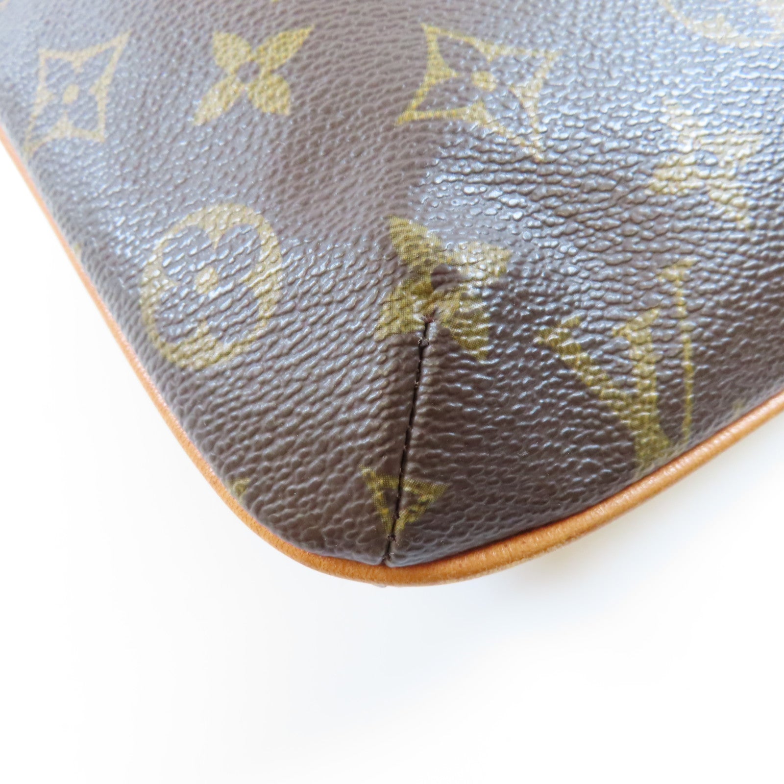LOUIS VUITTON Monogram Particion金扣手拿包棕色