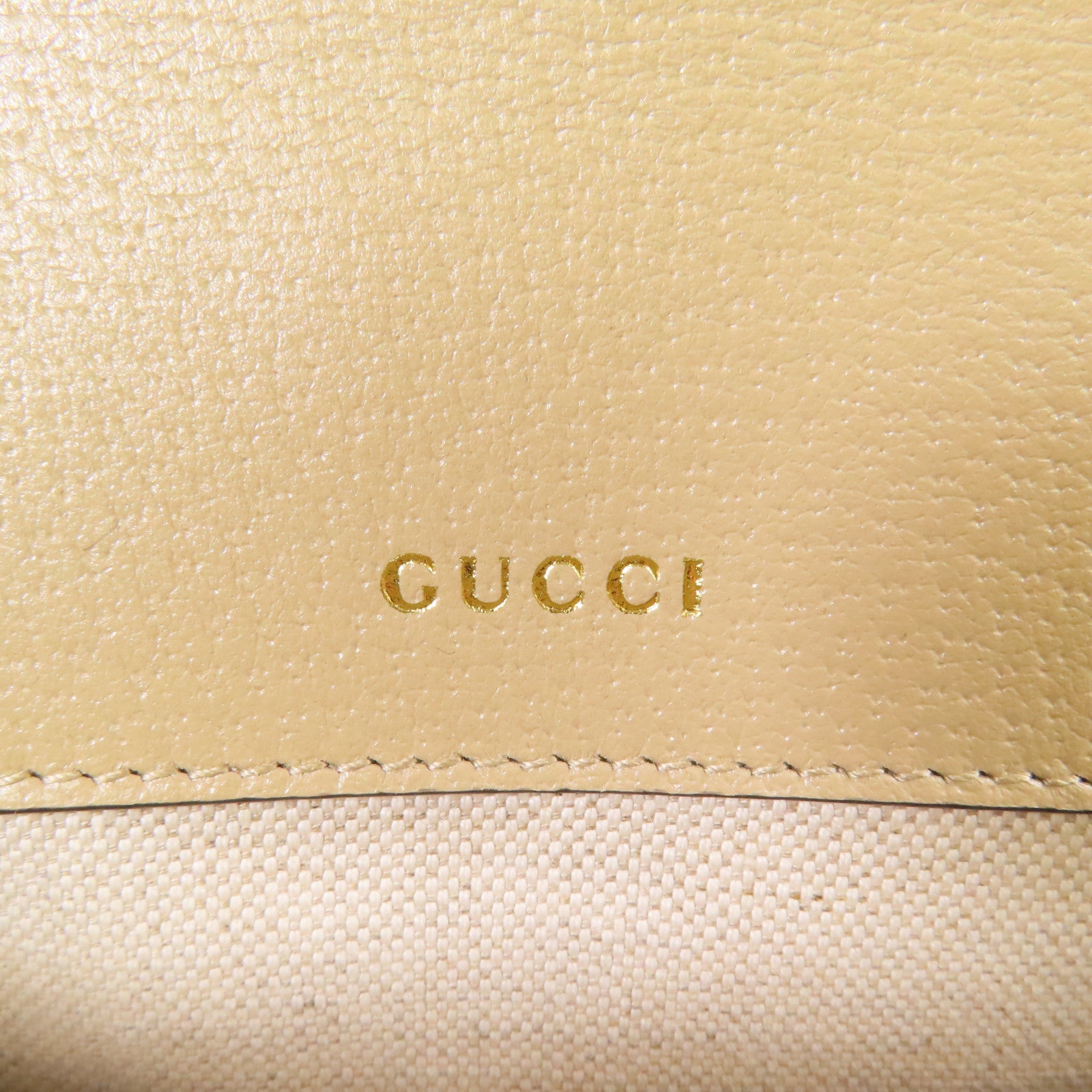 GUCCI GG SHW Horsebit 1955 Shoulder Bag 658574 Coated Canvas Beige