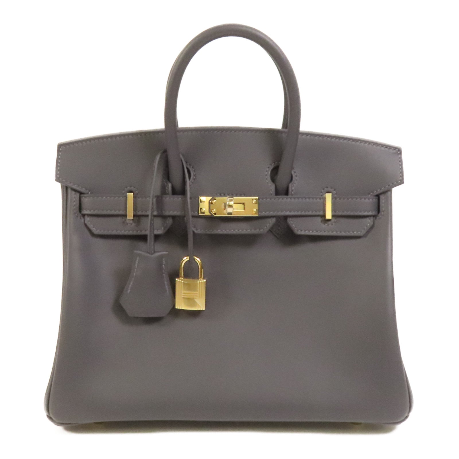 HERMES Swift皮革Birkin 25金扣手挽袋Ardoise