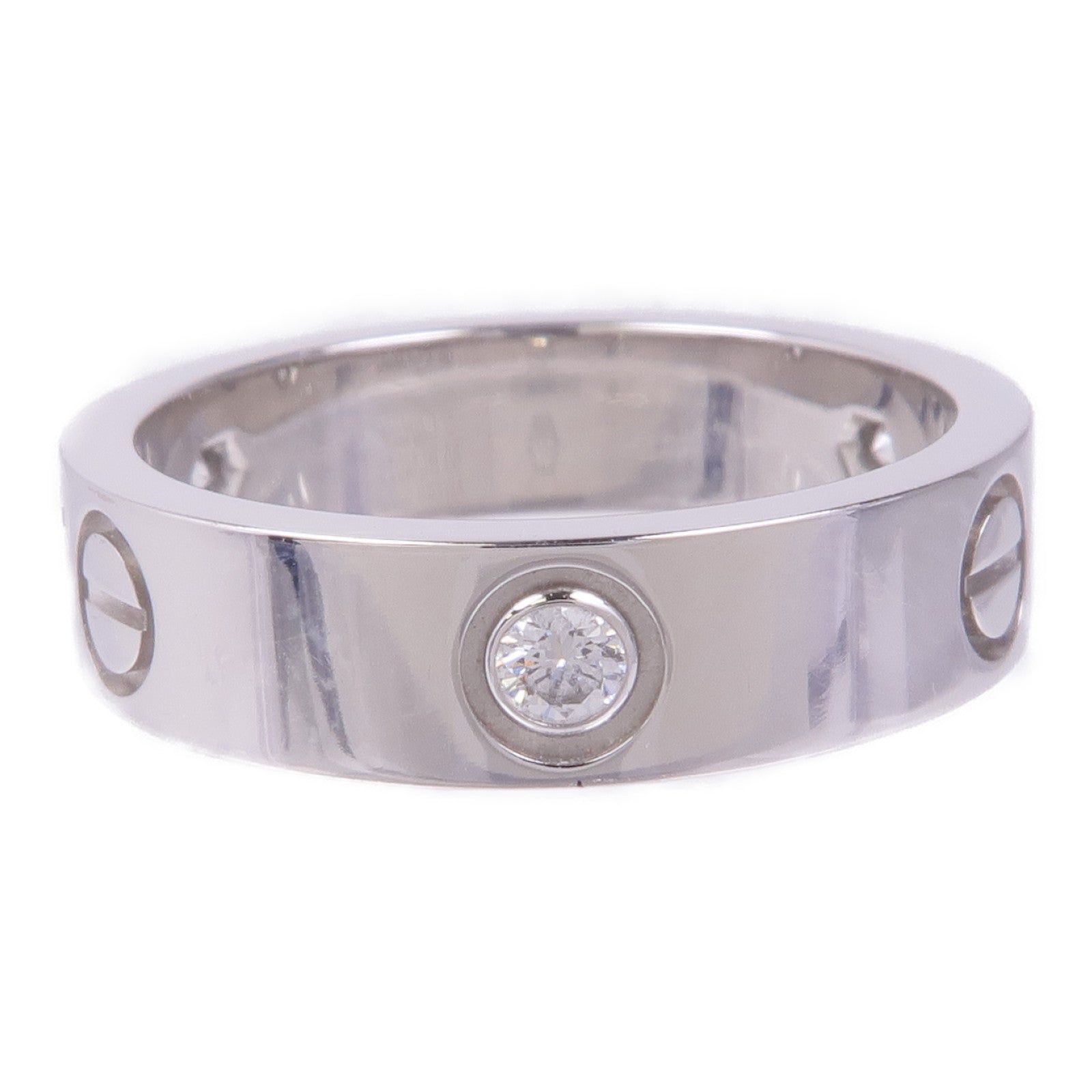 CARTIER 18K白金Love Ring 3 Diamonds鑽石戒指Cartier#60/US#9.25