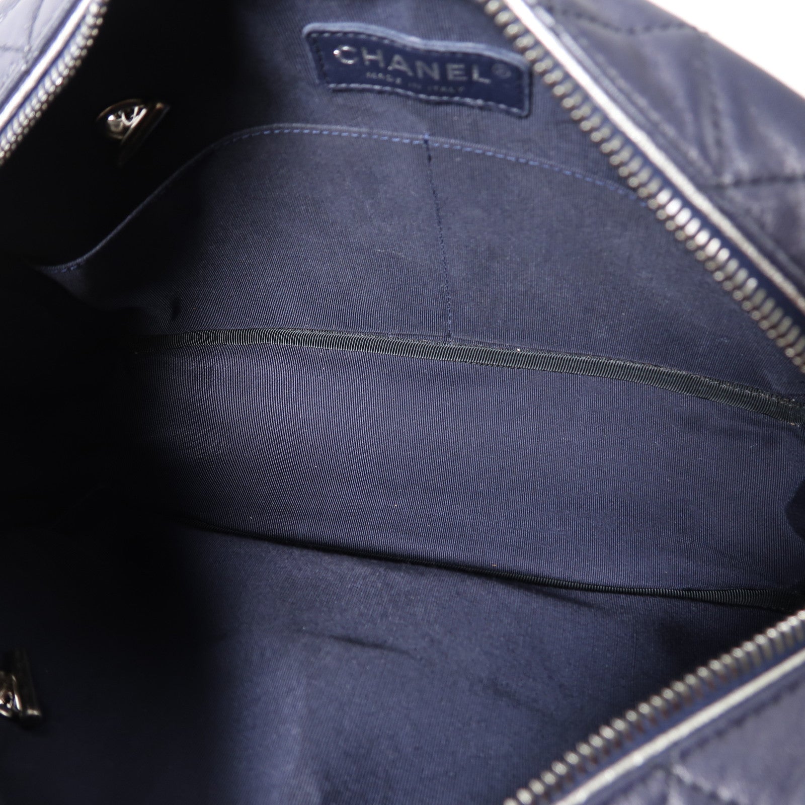 CHANEL 【激減優惠】菱格羊皮皮革Shoulder Bag銀扣鏈帶肩背袋藍色