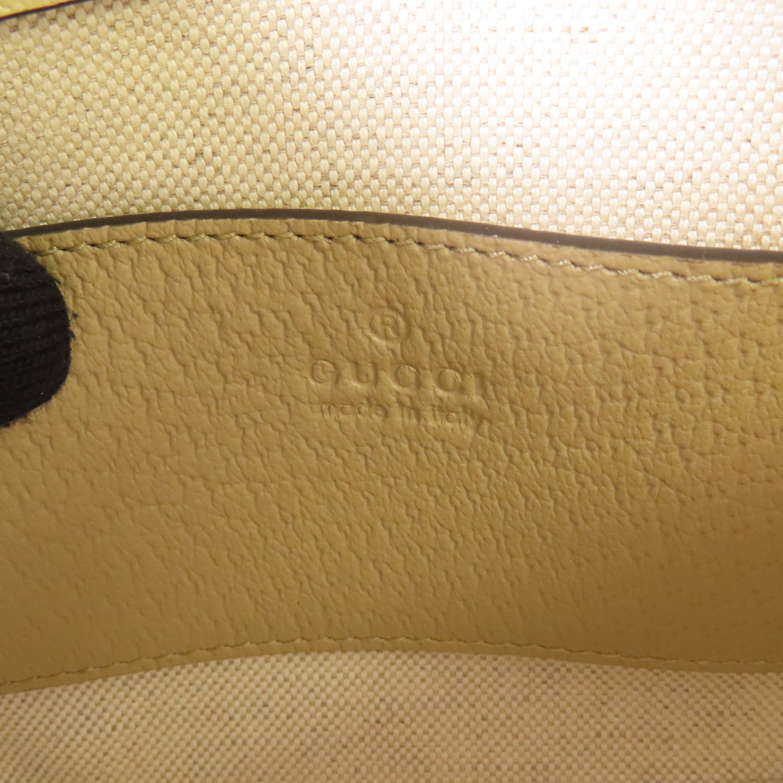 GUCCI GG SHW Horsebit 1955 Shoulder Bag 658574 Coated Canvas Beige