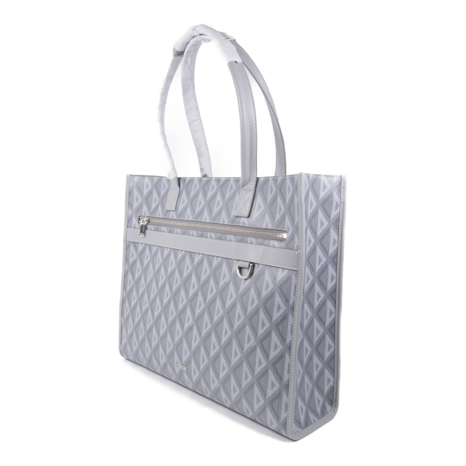 Dior 塗層帆布Shoulder Tote銀扣肩背袋/手挽袋