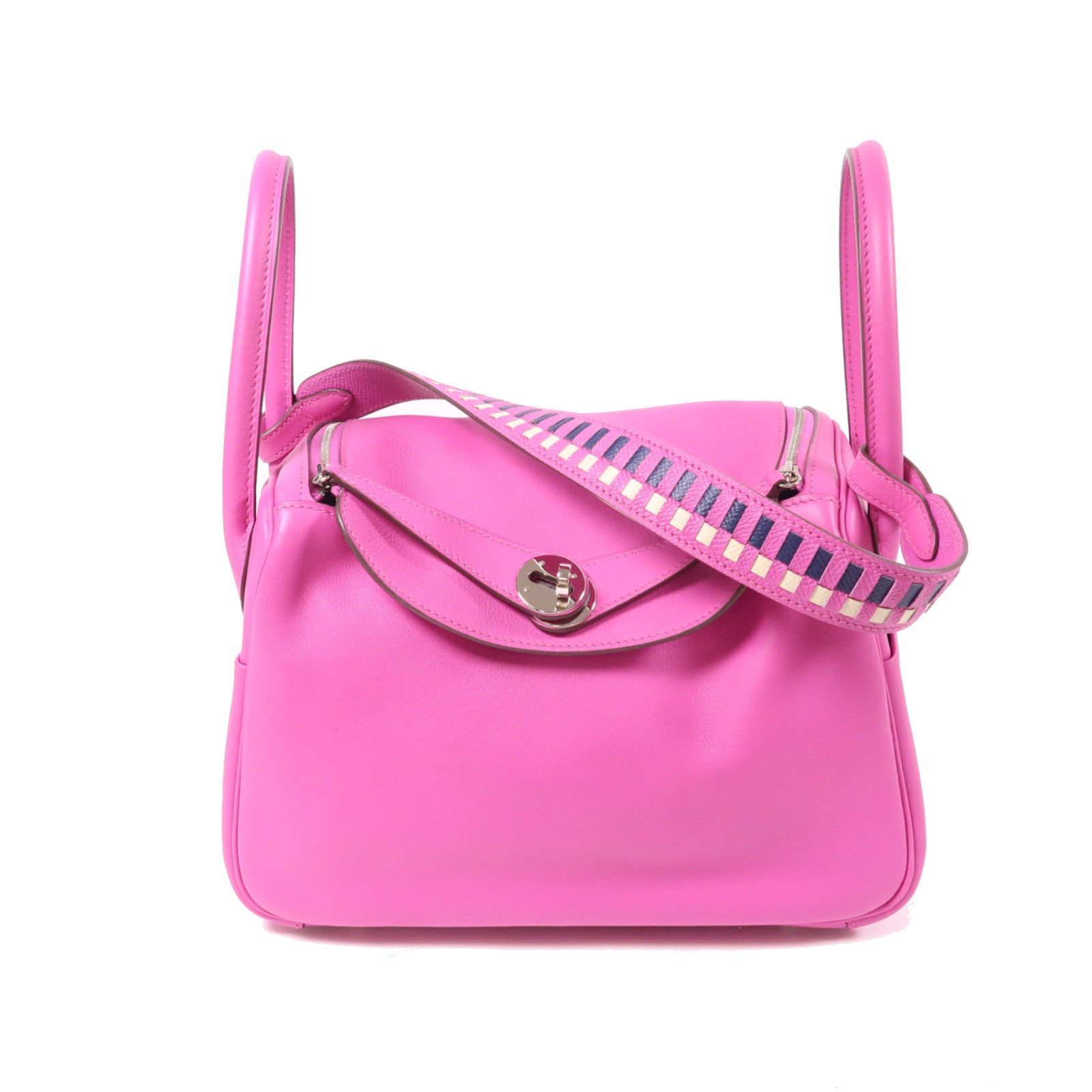 HERMES Swift皮革Lindy 26銀扣手挽肩背兩用袋