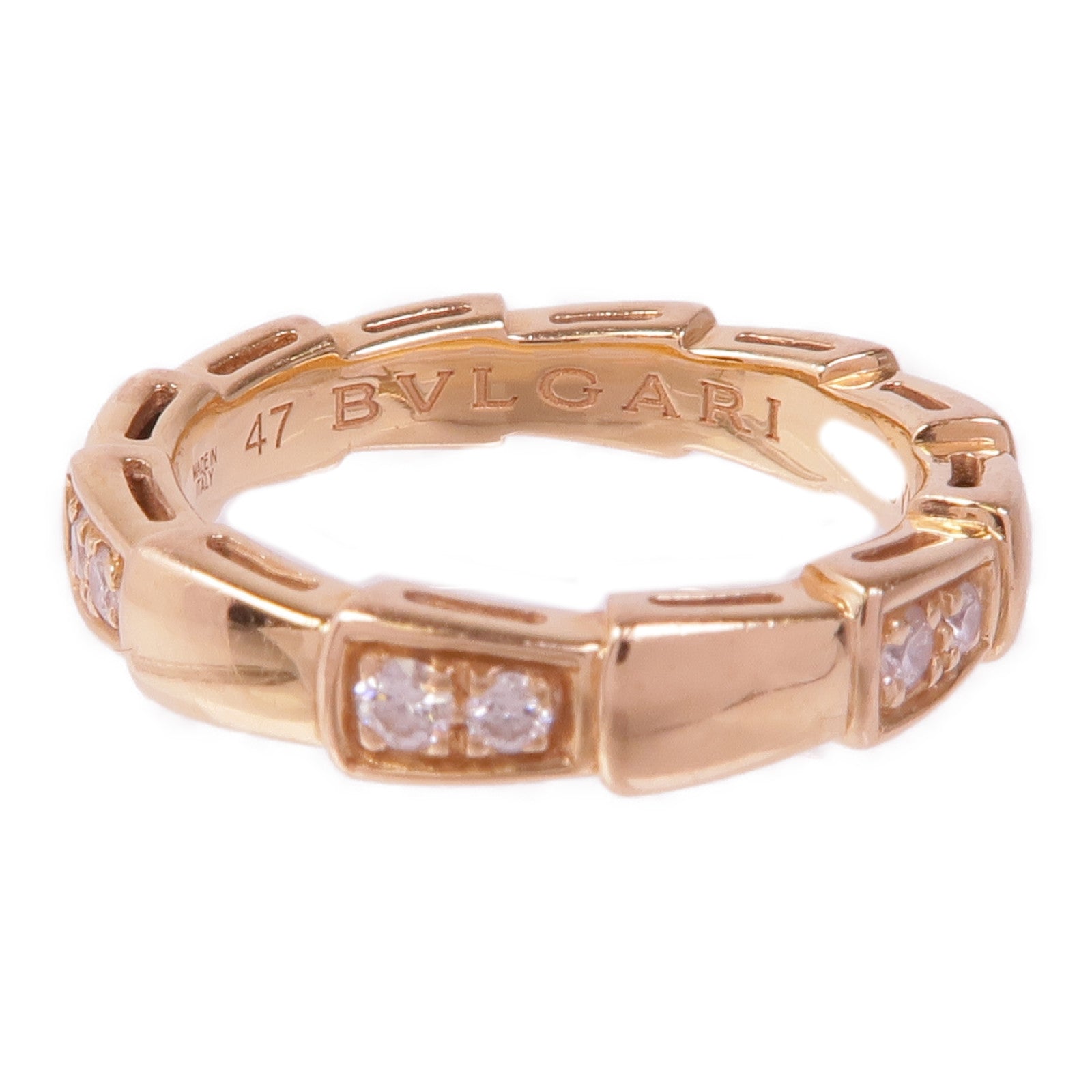 BVLGARI 18K玫瑰金Ring戒指US#4.25/BVLGARI#47