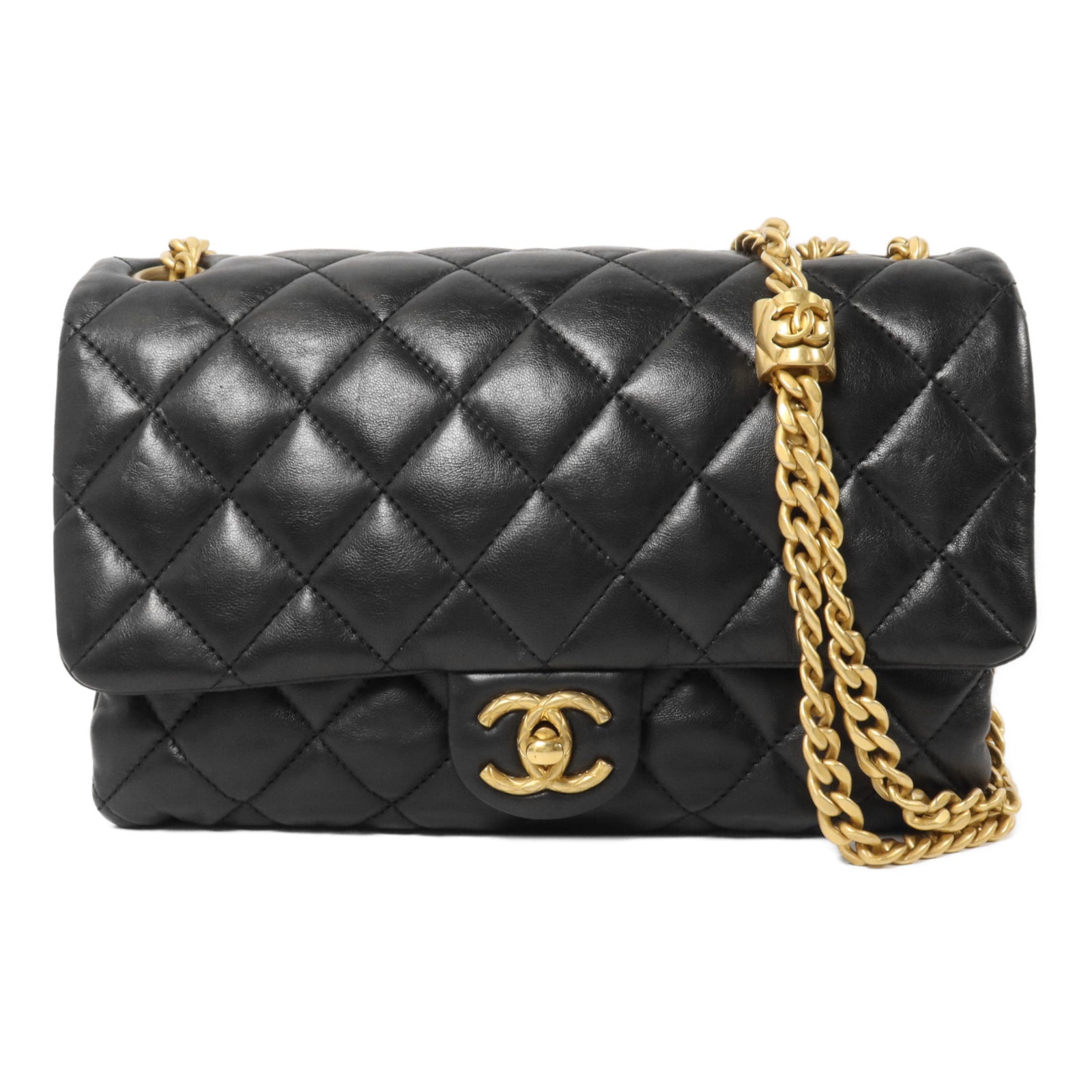 CHANEL 羊皮皮革Chain Shoulder鏈帶肩背袋