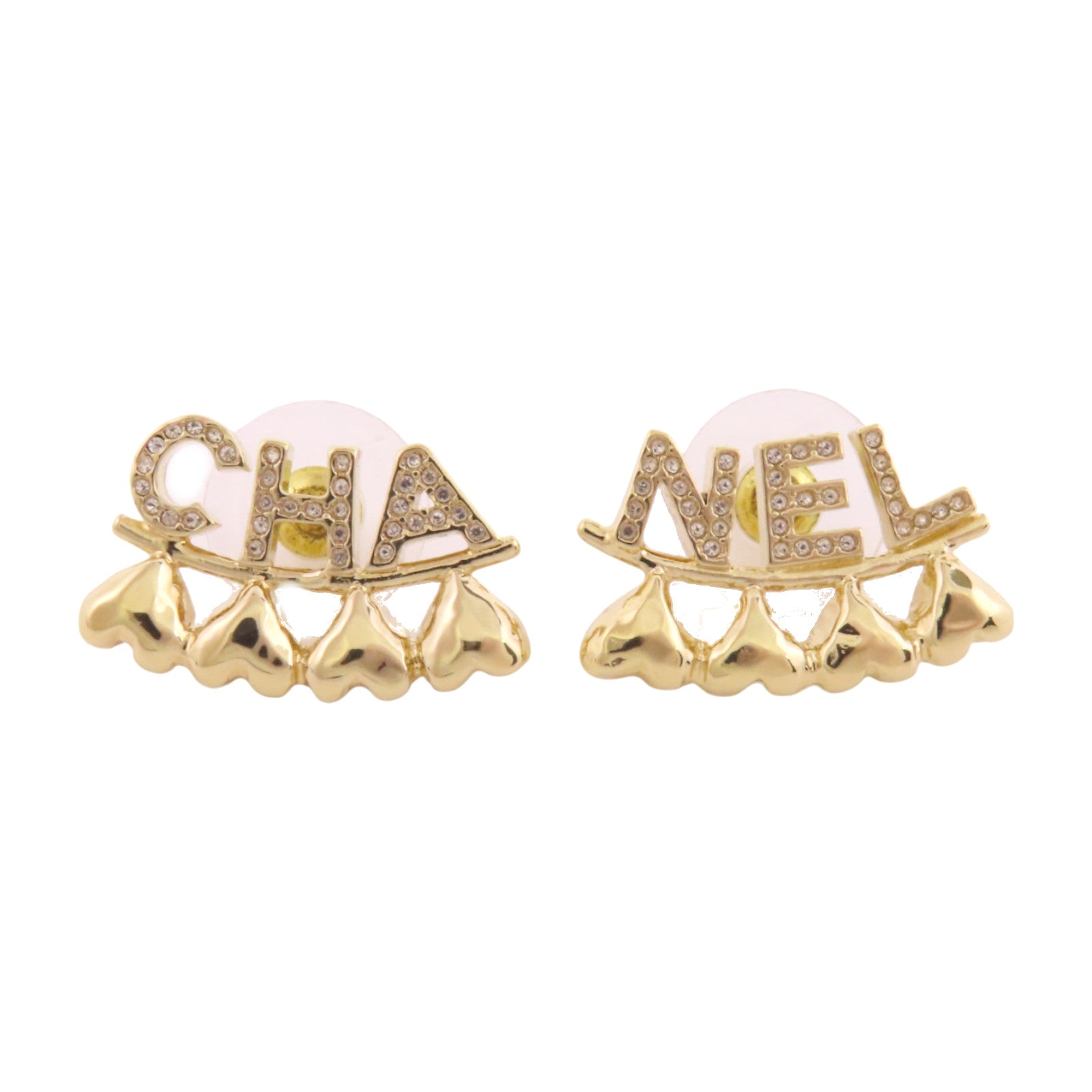 CHANEL 【激減優惠】金屬/水鑽Chanel Earrings金扣耳環